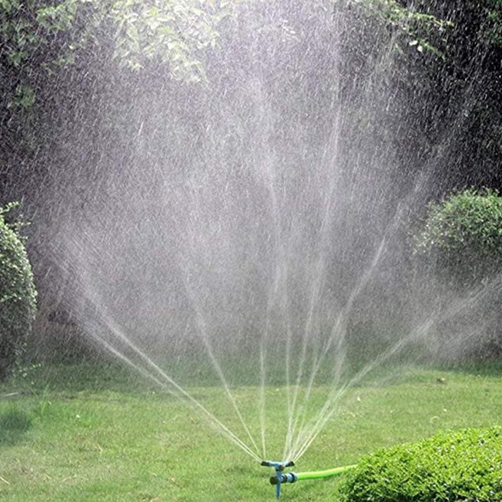 Garden Sprinkler, 360Ã‚° Rotating Lawn Sprinkler with up to 3,000 Sq. Ft Coverage - Adjustable, Weighted Gardening Watering System