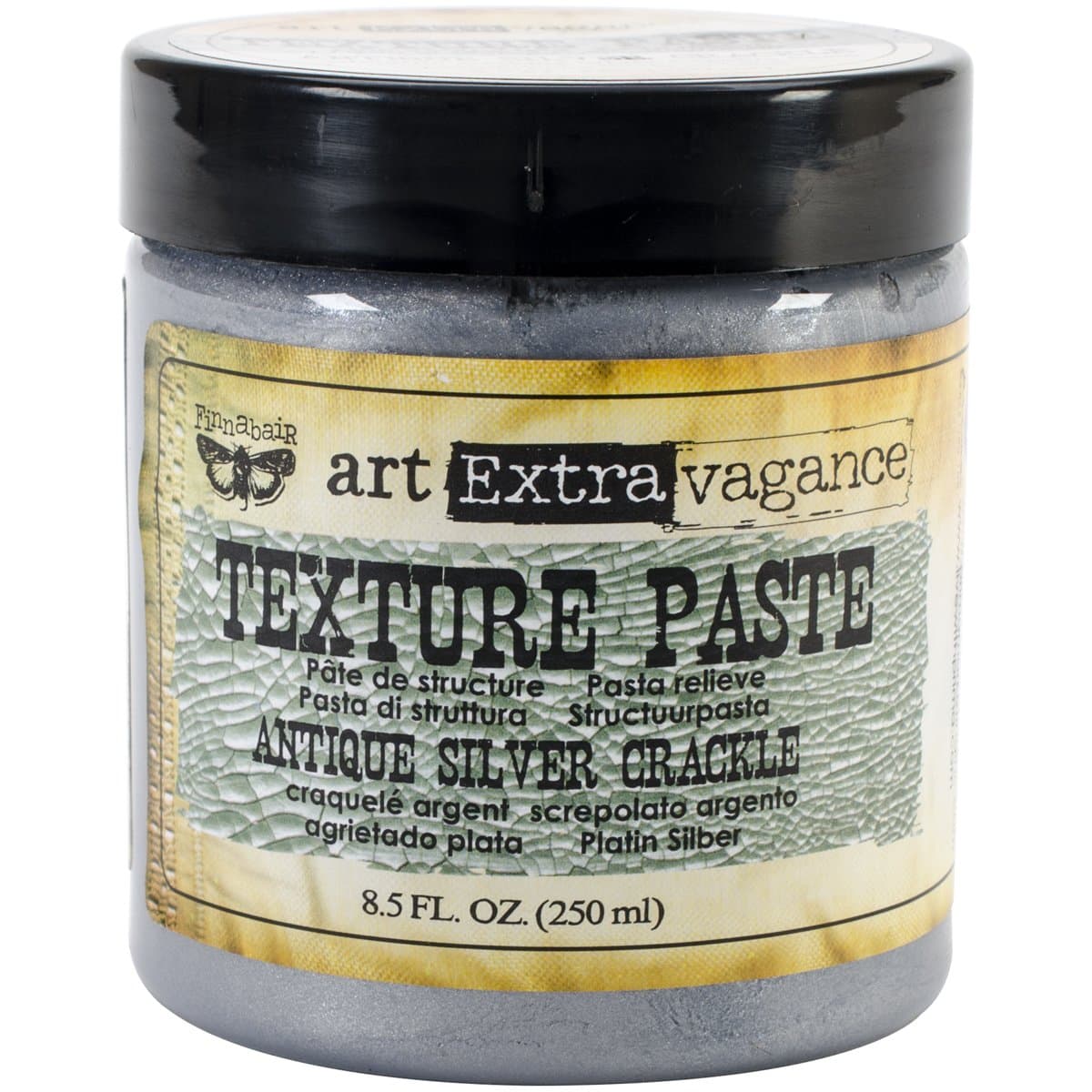 Prima Marketing Art Extravagance Texture Paste, 8.5-Ounce, Antique Silver Crackle