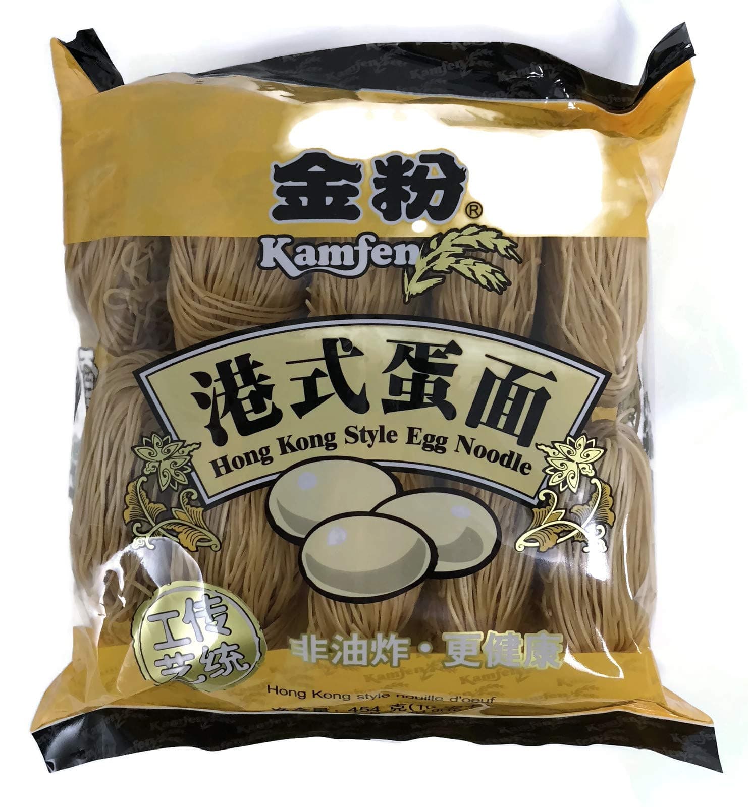 Kamfen Hong Kong Style Egg Noodles, 16 Oz. Packages (Set of 2)