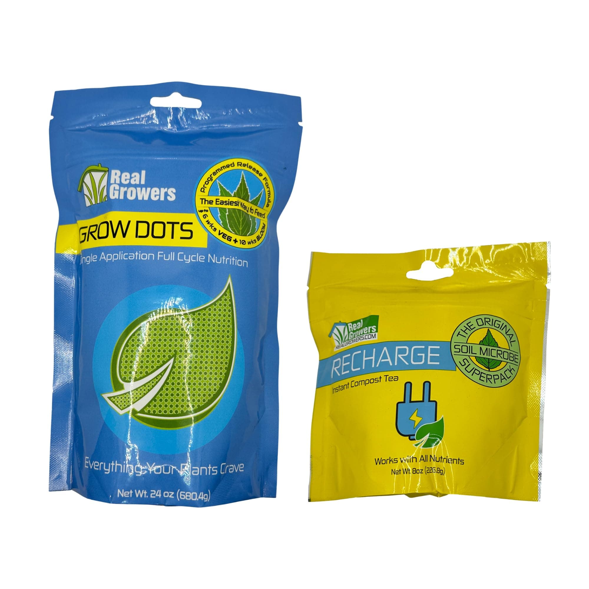 Grow Dots 24oz + Recharge 8oz – Complete Grow System – Full Cycle Slow Release Fertilizer & Root Zone Support