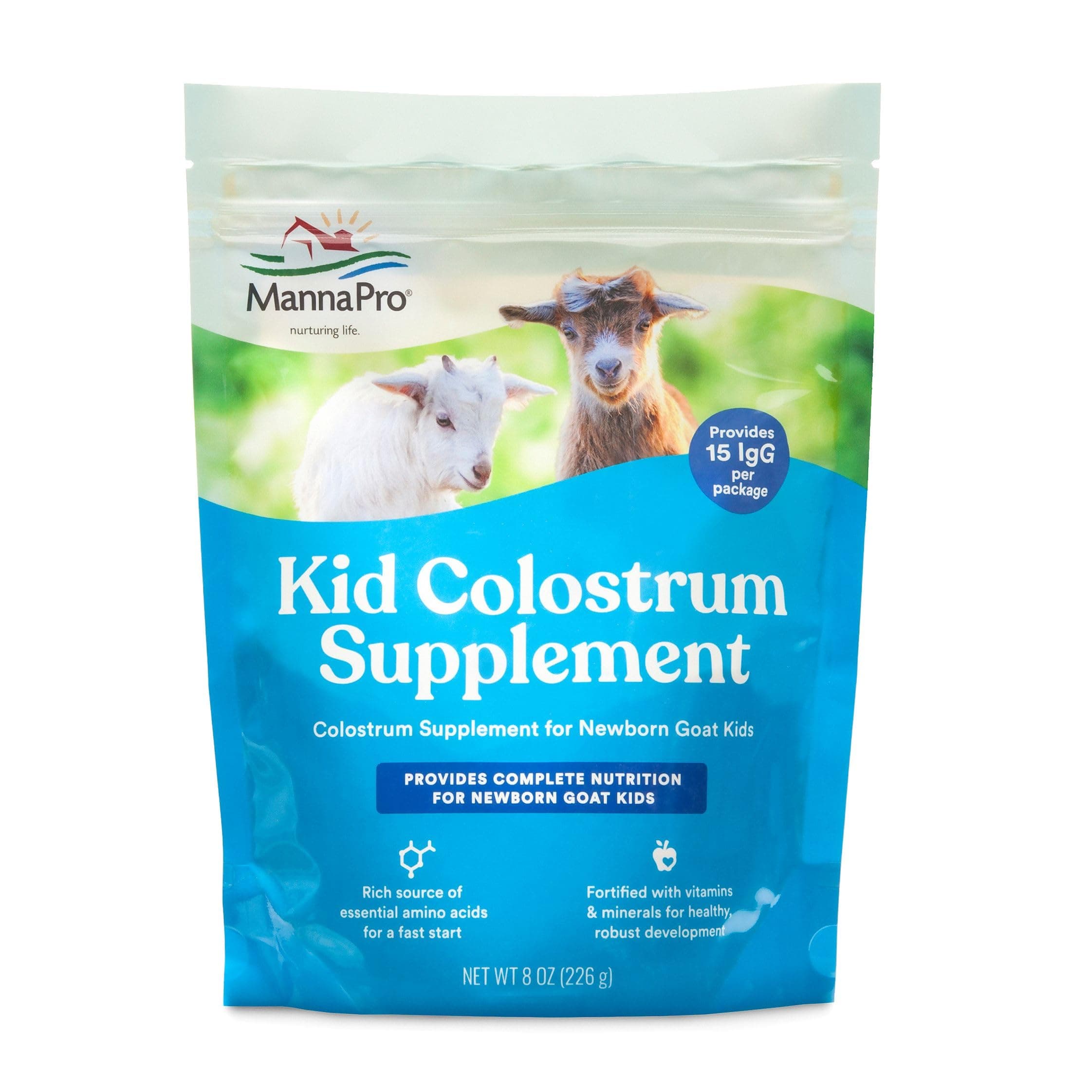 Manna Pro Goat Kid Colostrum Supplement, Feed for First 24 Hours of Life, Helps Promote Healthy Development, Fortified with Vitamins & Minerals, 8 Ounces