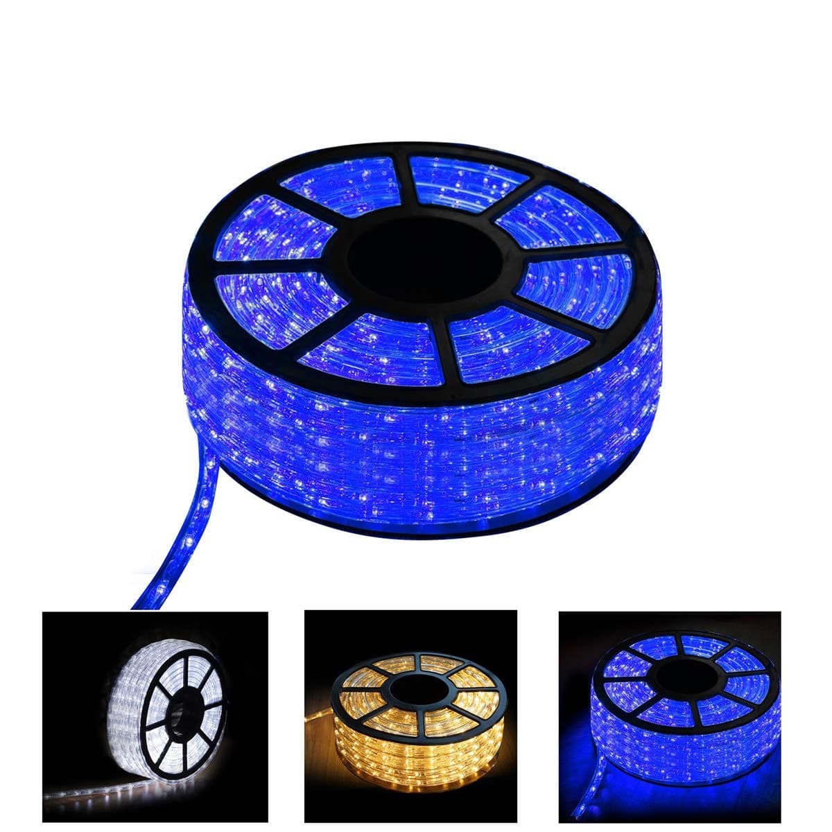 GREARDEN LED Rope Lights, 150FT 45M 110V 1620LEDs Waterproof Led Strip Lights for Party Christmas Home Kitchen Bedroom Room Indoor Outdoor Decoration (Blue, 150)