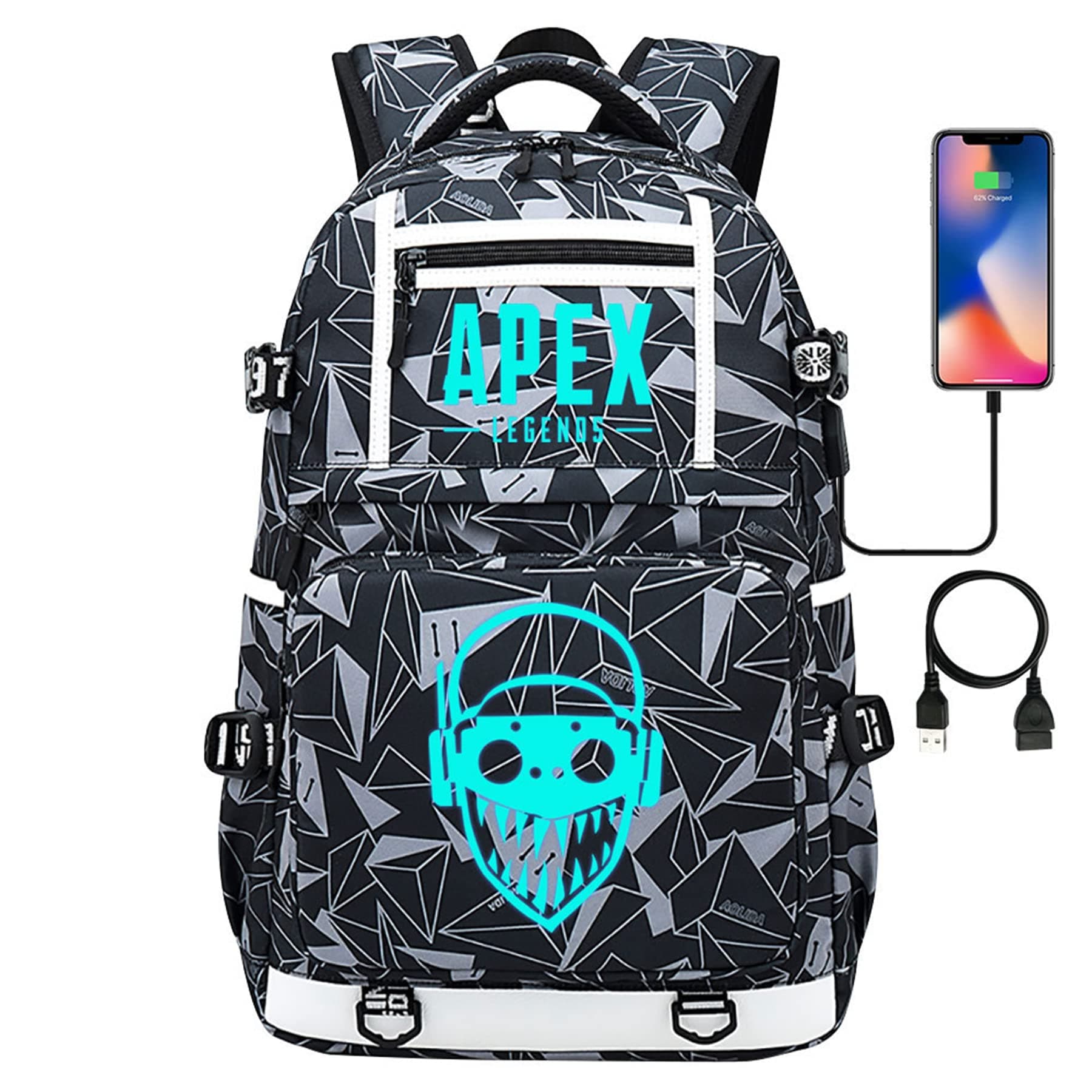 APEX, game accessories, Apex Legends, teenagers, school bags, large capacity, backpacks, 16 inches