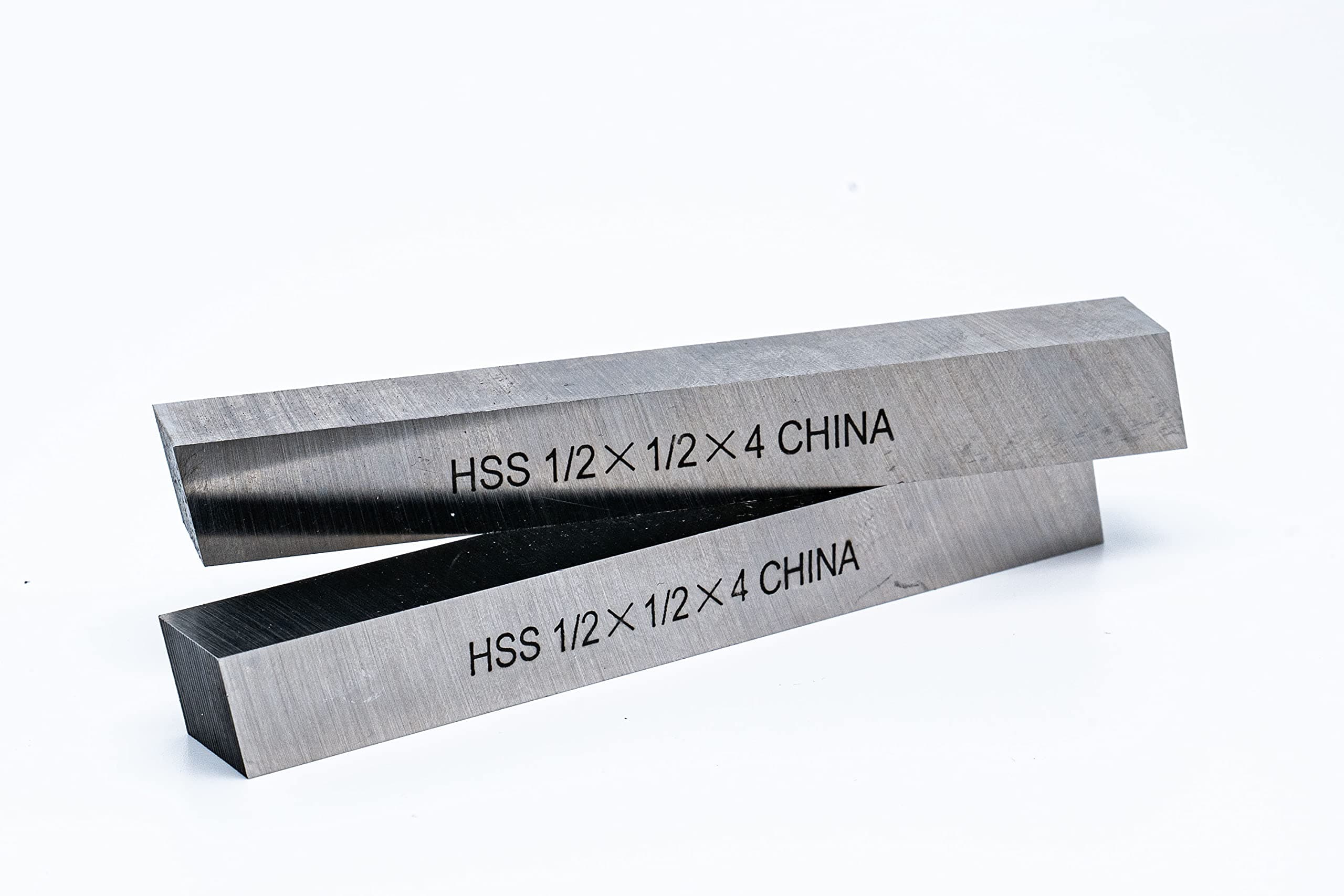 CNC Lathe HSS Square Cutting Tool Bits Bar 2 Piece Set, 1/2x1/2x4"