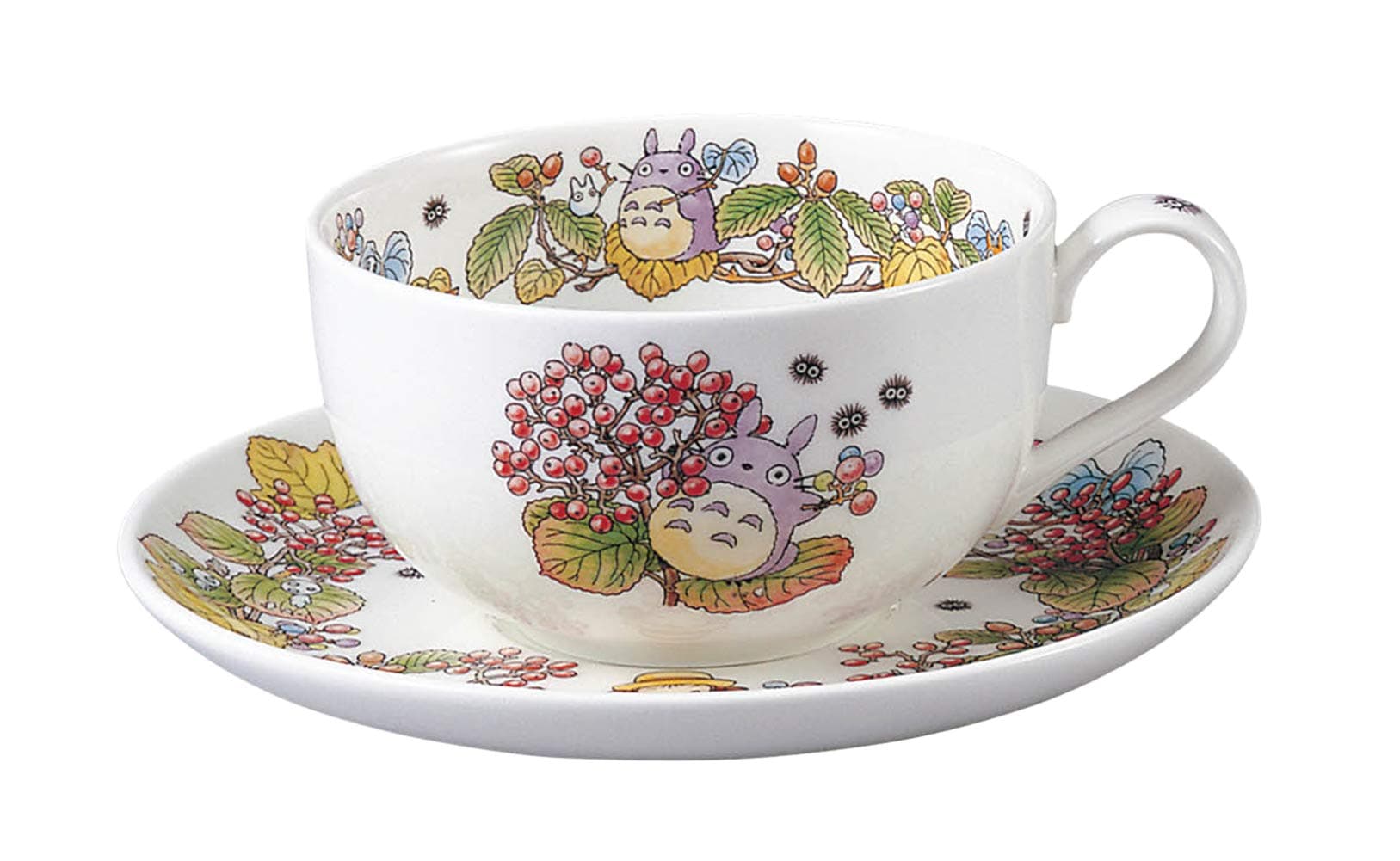 X Ghibli Neighbor Totoro Milktea Cup and Saucer - Linden viburnum