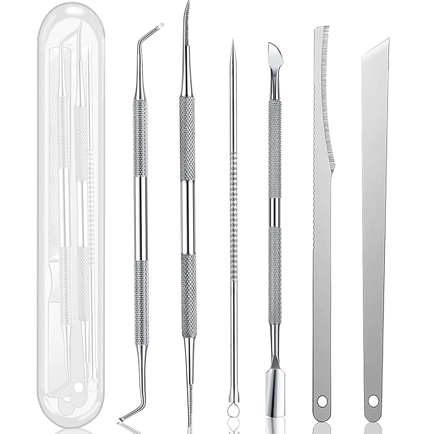 Ingrown Toenail Pedicure Tool Kit(7Pcs), Nail Manicure Kit Stainless Steel Care Treatment For Correction Polish Pain Relief