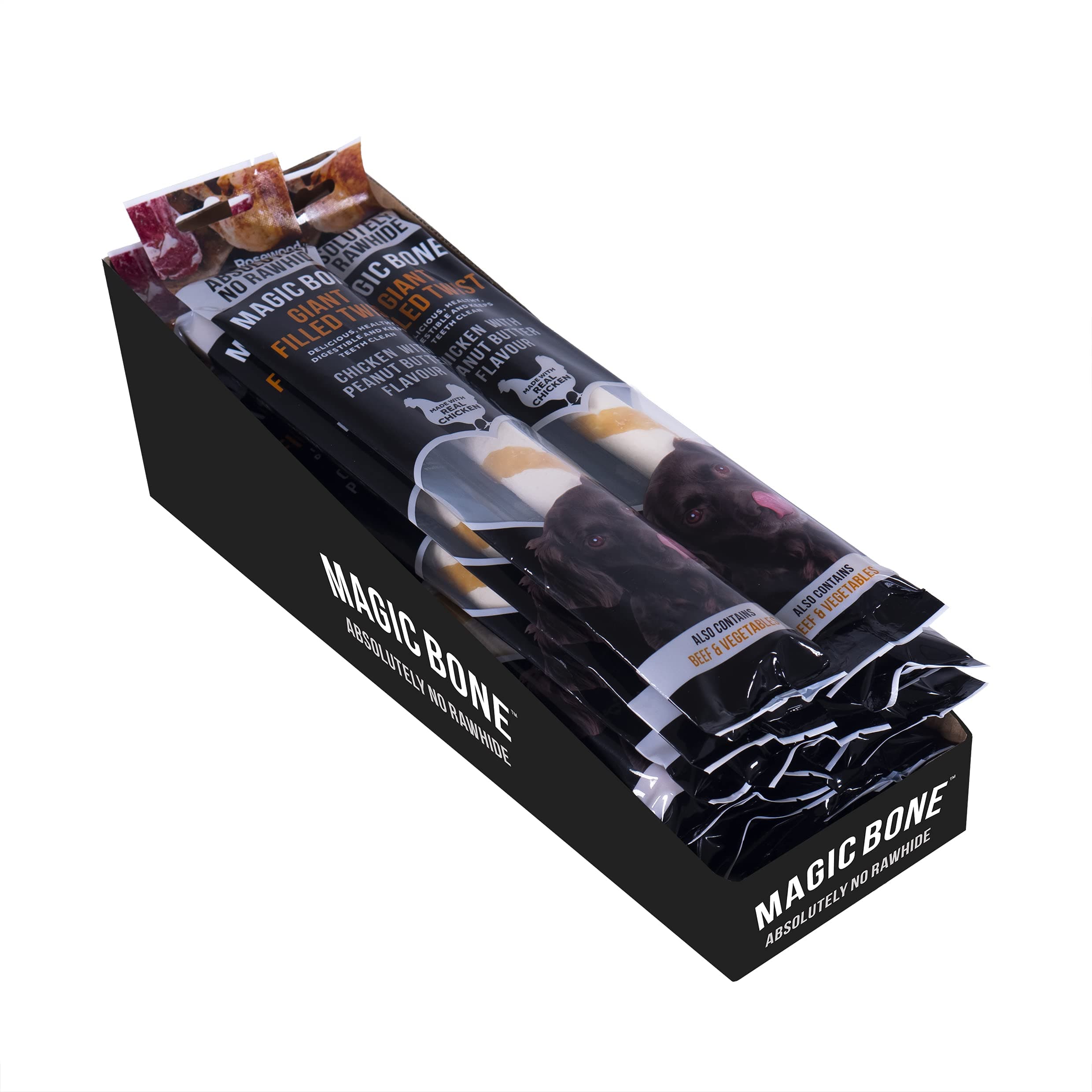 Rosewood Magic Bone Giant Filled Twist, Dog Treat, 16 x 70g Pack