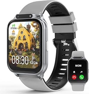 Smart Watch for Kids 1.85" with Fitness Tracker, Sleep Monitor, 22/100+ Sport Modes, DIY Dial, IP68 Waterproof, Step Counter, Heart Rate, Camera, with/Without APP, Gift for 3-12 Years Old Boys Girls