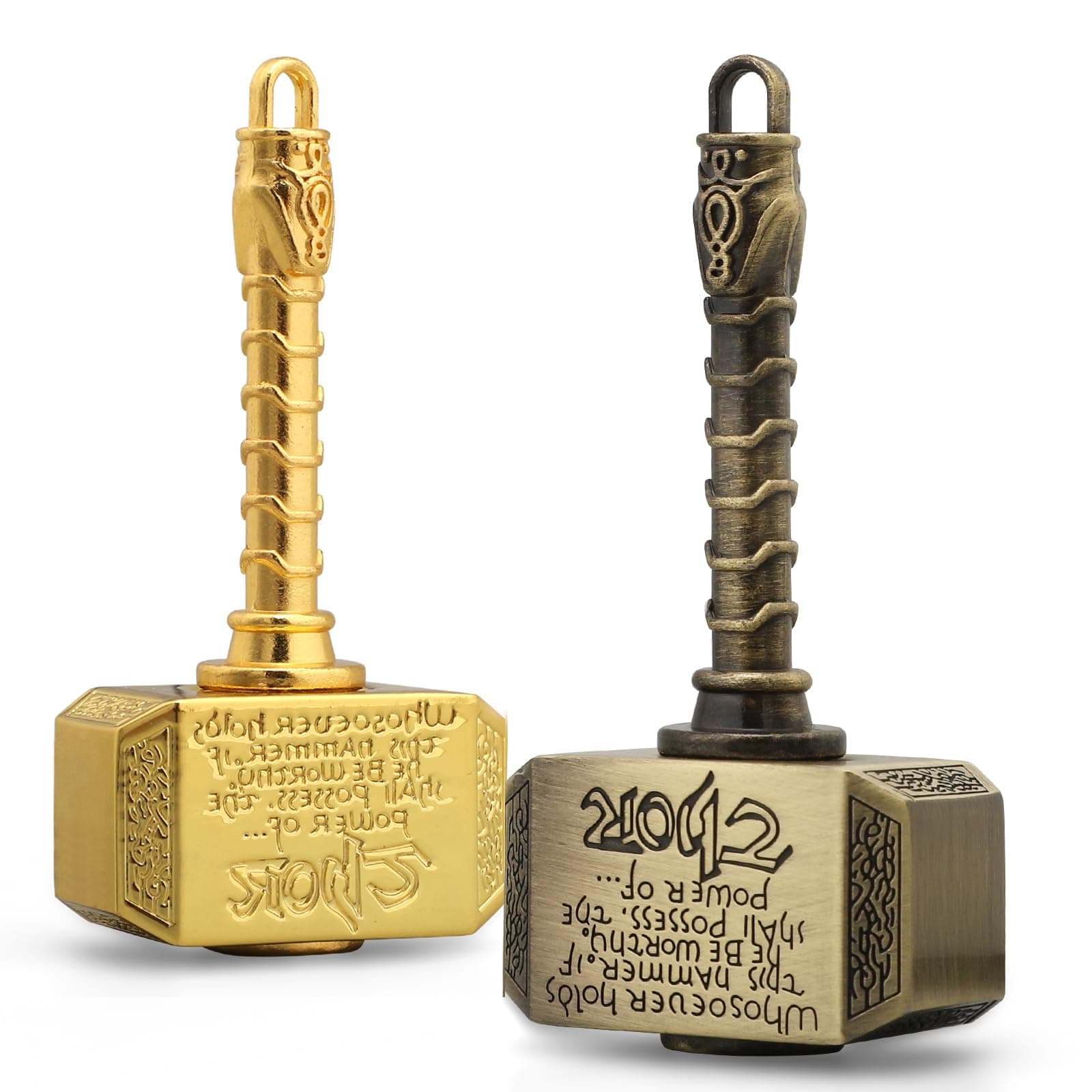 Cool Hammer Fidget Spinner Toy Metal Gift for Kids Adults, Finger Hand Spinner, Transformable Fingertip Gyro, Fidget Infinty Cube Anxiety Toy, Stress Relief Desk Stocking Stuffer(2 Pack)