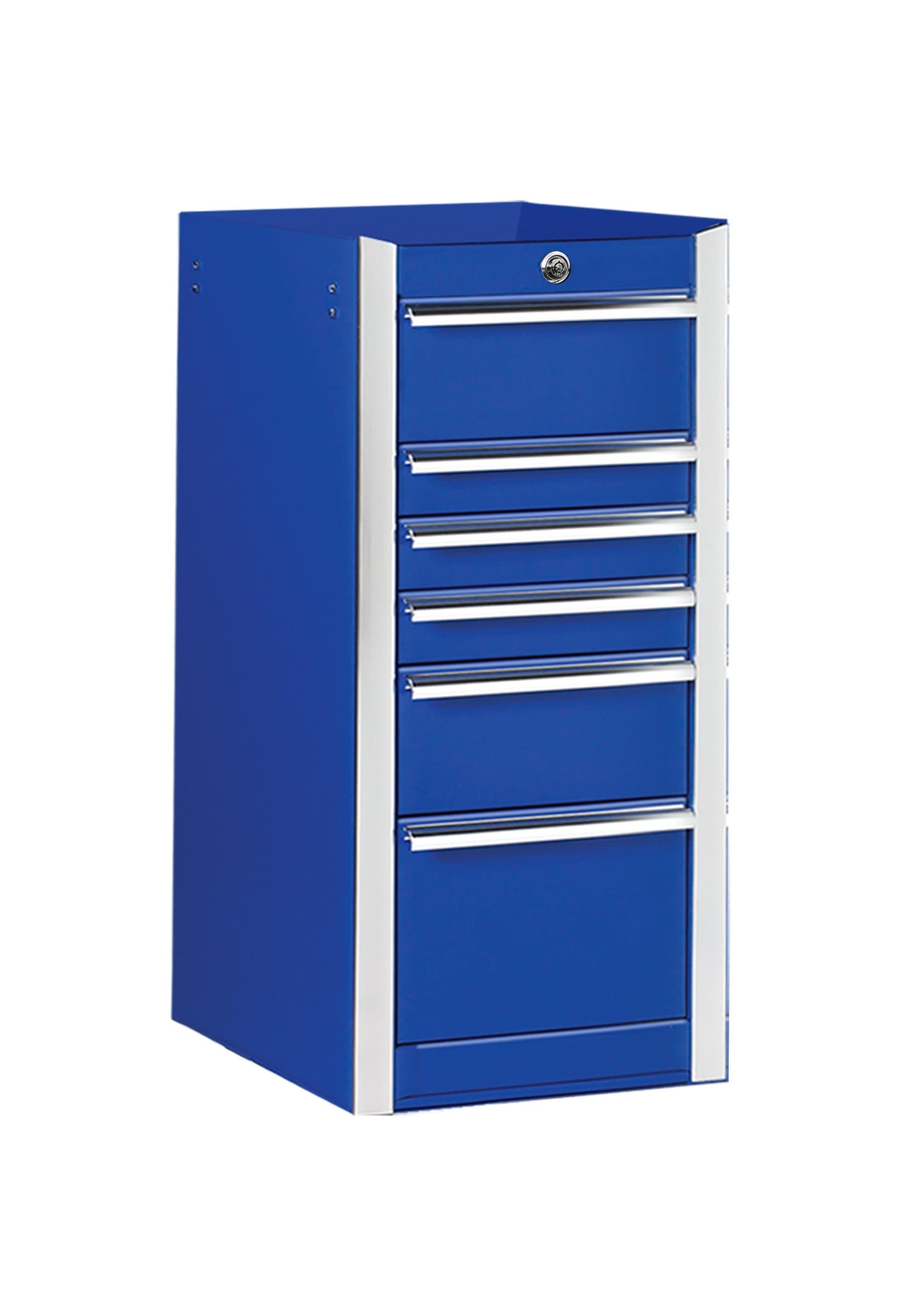 Extreme Tools EX1606SBBL Ex Standard Series 6-Drawer Side Box with Ball Bearing Slides, 16-Inch, Blue High Gloss Powder Coat Finish