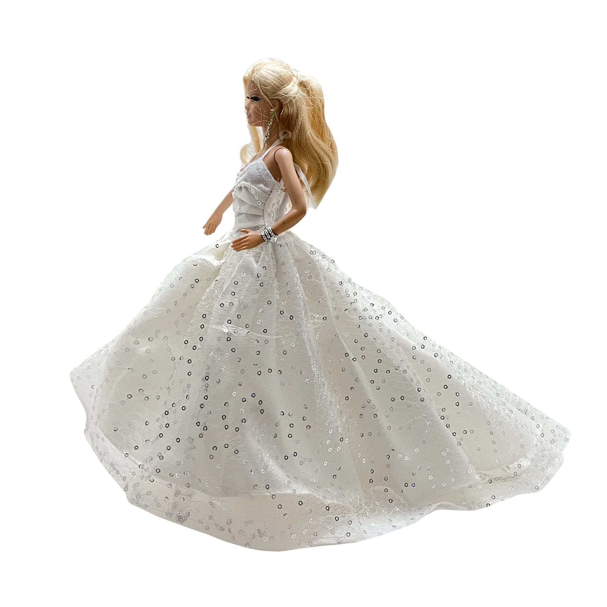 Peregrine Romantic Sequins Wedding Gown, Bride Fashion Dress for 11.5 inches Dolls