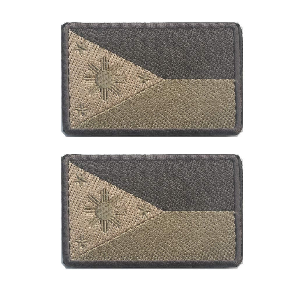 2 Pcs World National Flag Patches Tactical Morale Patch Set JHZ5