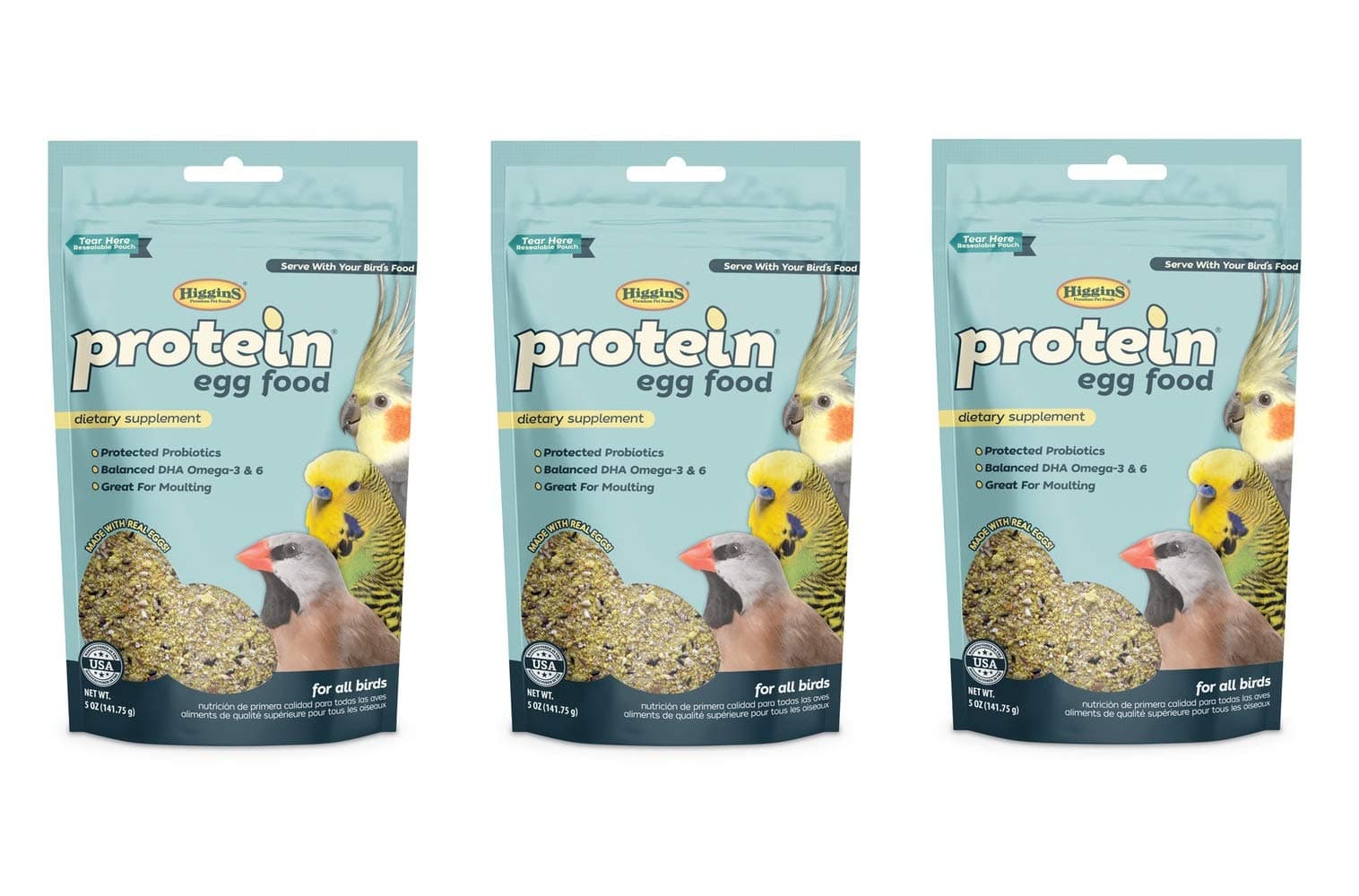 Group Protein Egg Food, 5 Ounces, for All Birds (3 Pack - 5 Ounces)