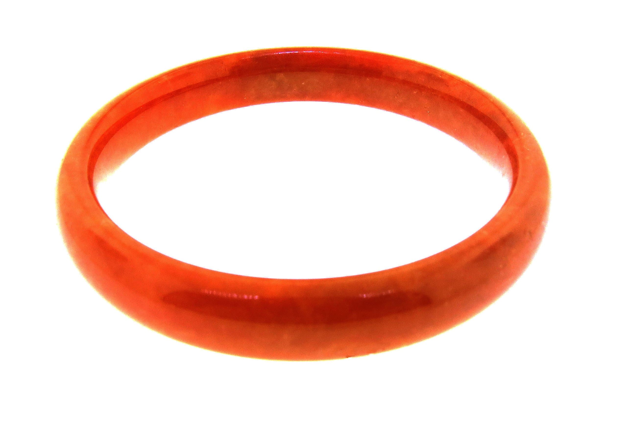 Chestnut Real Jade Bracelets Bangle Genuine Chinese 55mm (6 1/2 Inches)