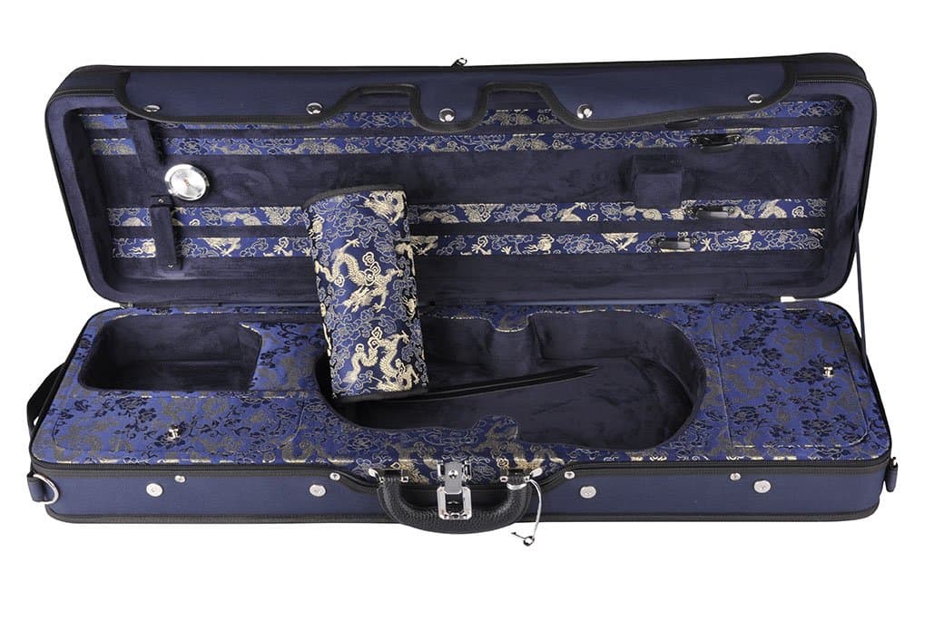 Muzip Violin Case, Full Size 4/4, Lightweight Professional Suspension Violin Case, Exquisite Collection, 3 Colours (Blue)