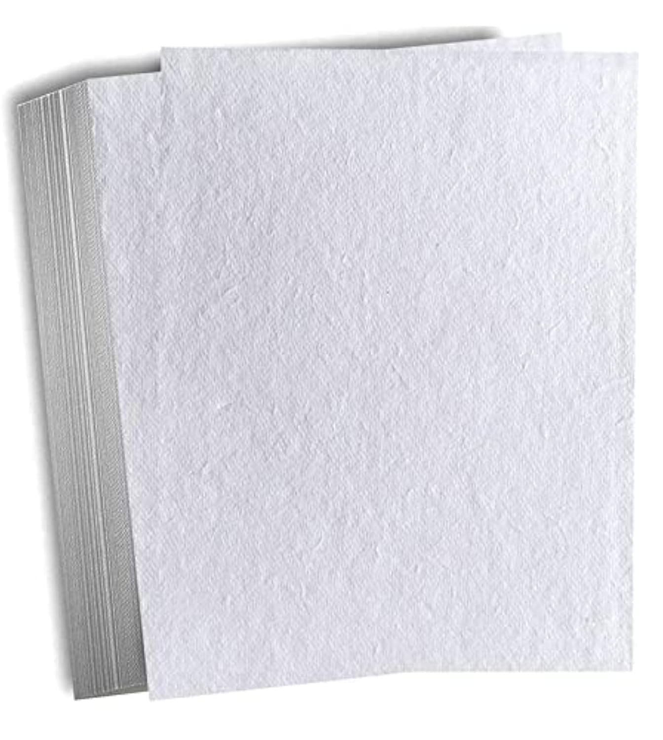 300gsm Thick Printer Friendly Handmade Paper Card Stock Printer Paper Size-8.3x11.7 Pack of-20 Ivory White