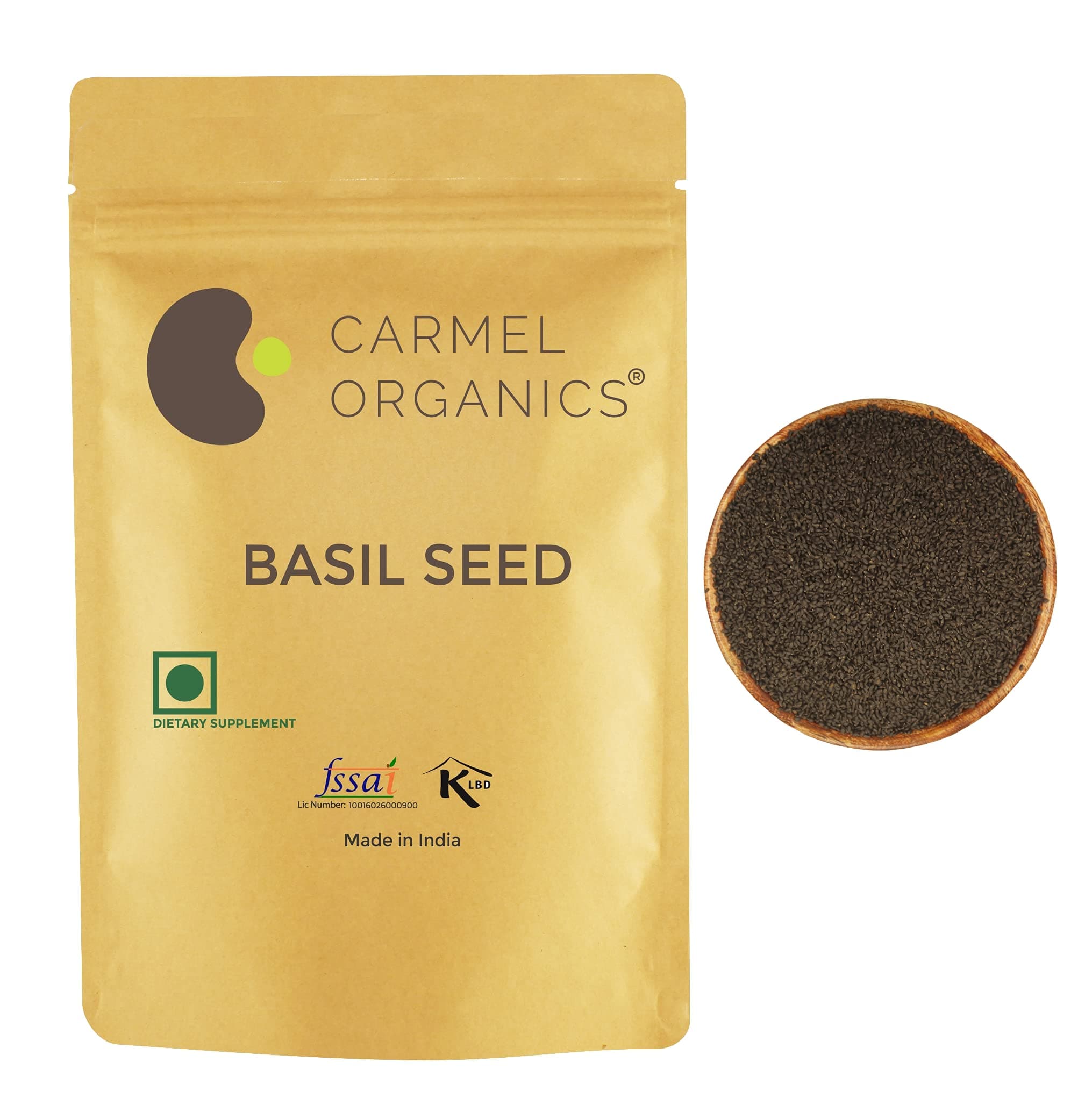 Edible Basil Seeds. | 24 Ounce or 1.5 Lb/680 grams | Tukmaria Sabja Seeds| Rich in Fibers | Add to Smoothies | Non GMO | Keto + non Gluten | Natural | By Carmel Organics
