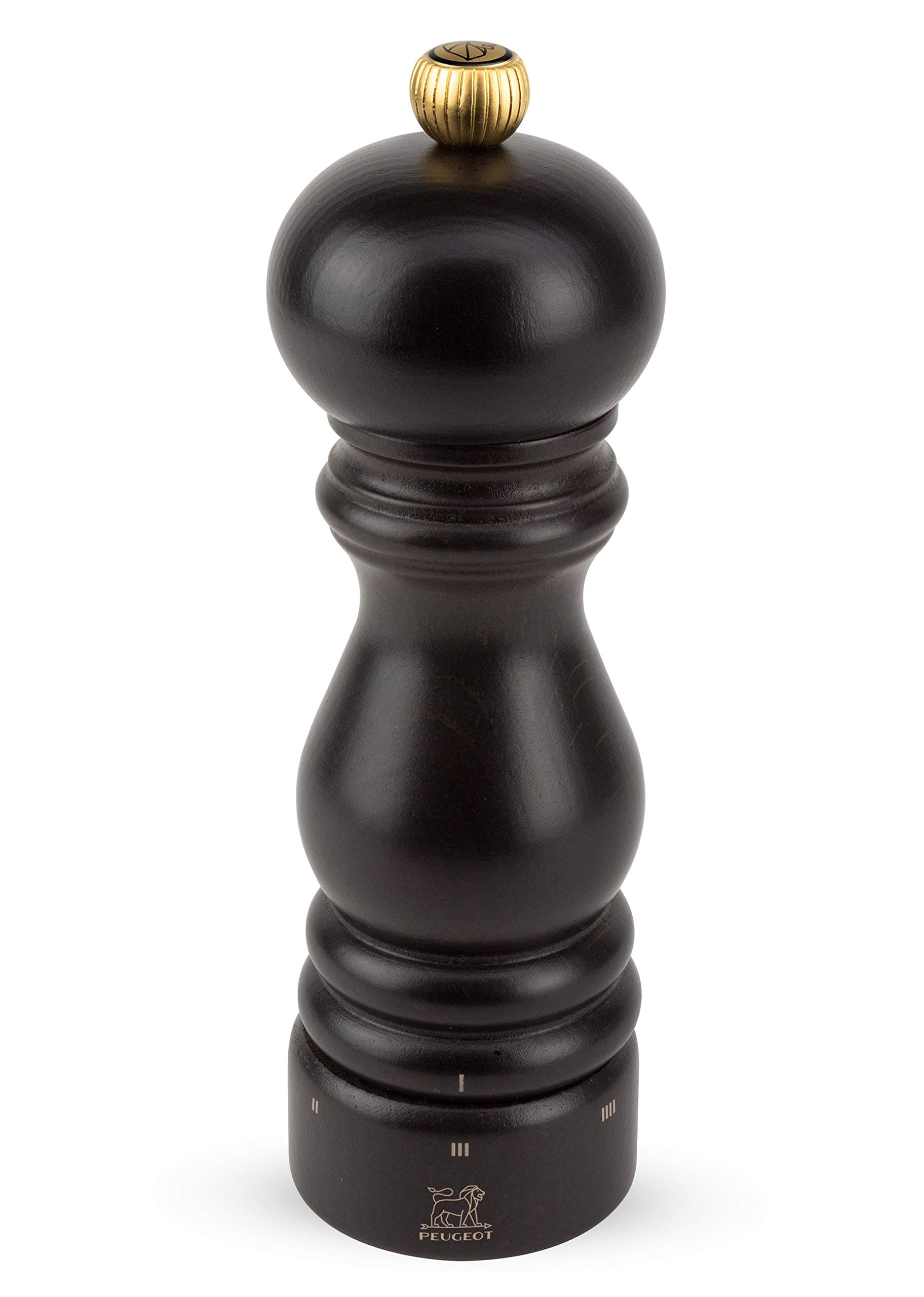 Peugeot - Paris u'Select Manual Pepper Mill - Adjustable Grinder - Beechwood, Chocolate, 18 cm