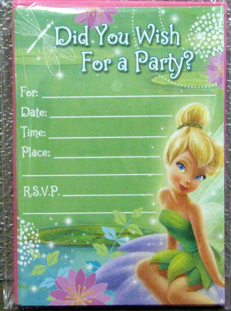 Hallmark Invitations INH4185 Tinkerbell Birthday Party Invitations