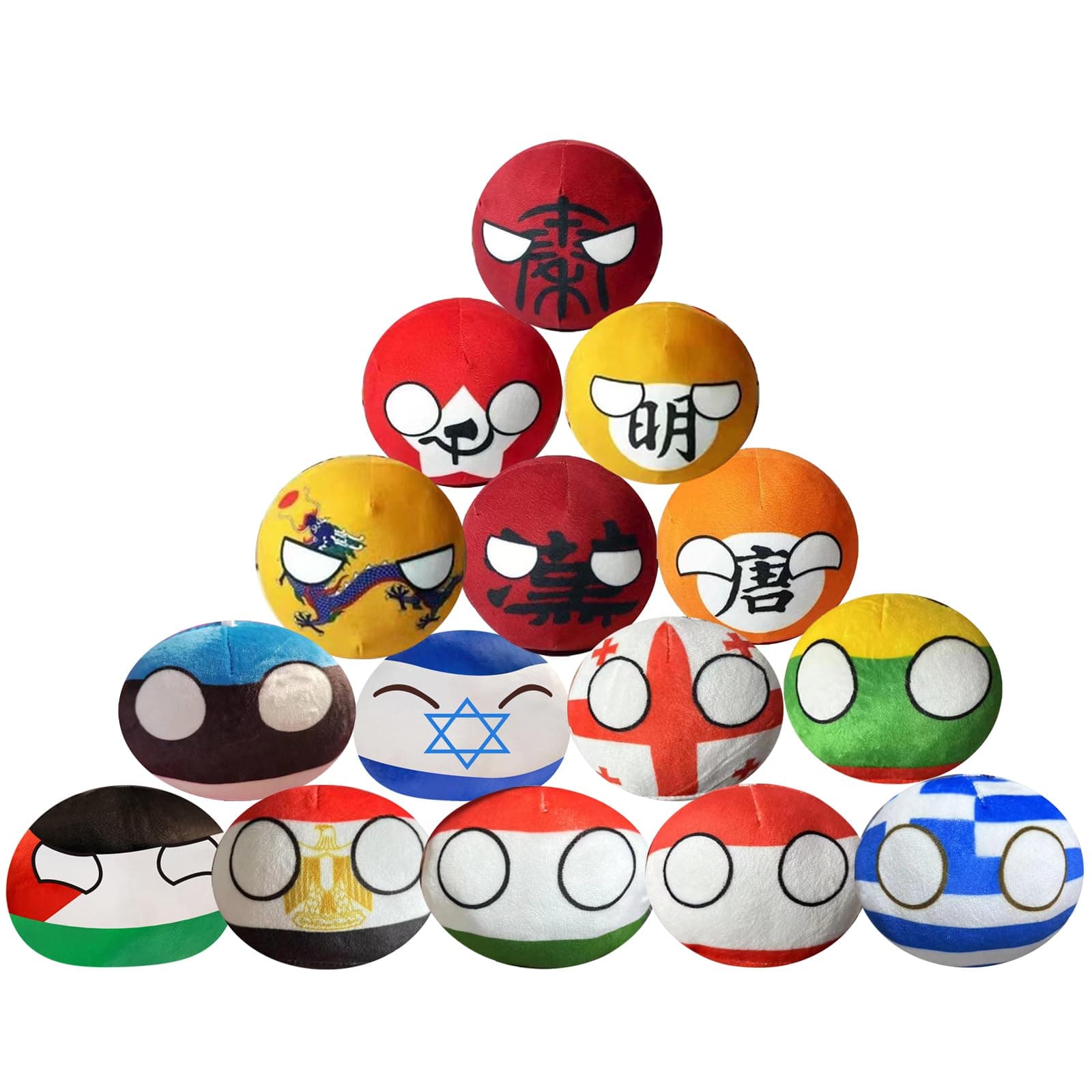 6Pcs Countryballs Country Ball Plushies Countryballs Plushies Cute Keychain Anime Plushies for Kids Gift 4in, New Mix, Small