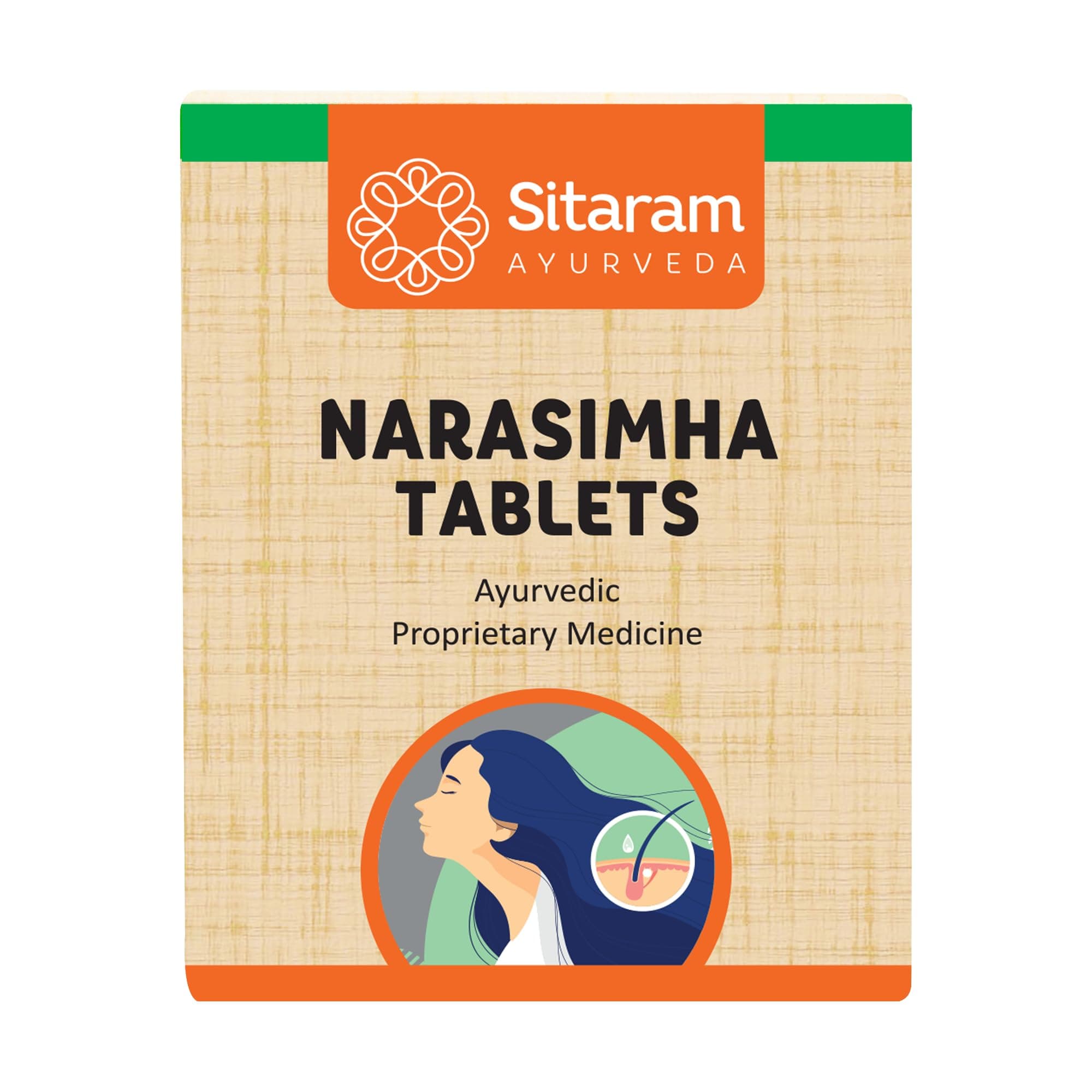 Sitaram Ayurveda Narasimham Tablet 60 Nos | Sitaram Narasimha Tablets For Healthy Hair & Skin | Inspired by Narasimha Rasayanam