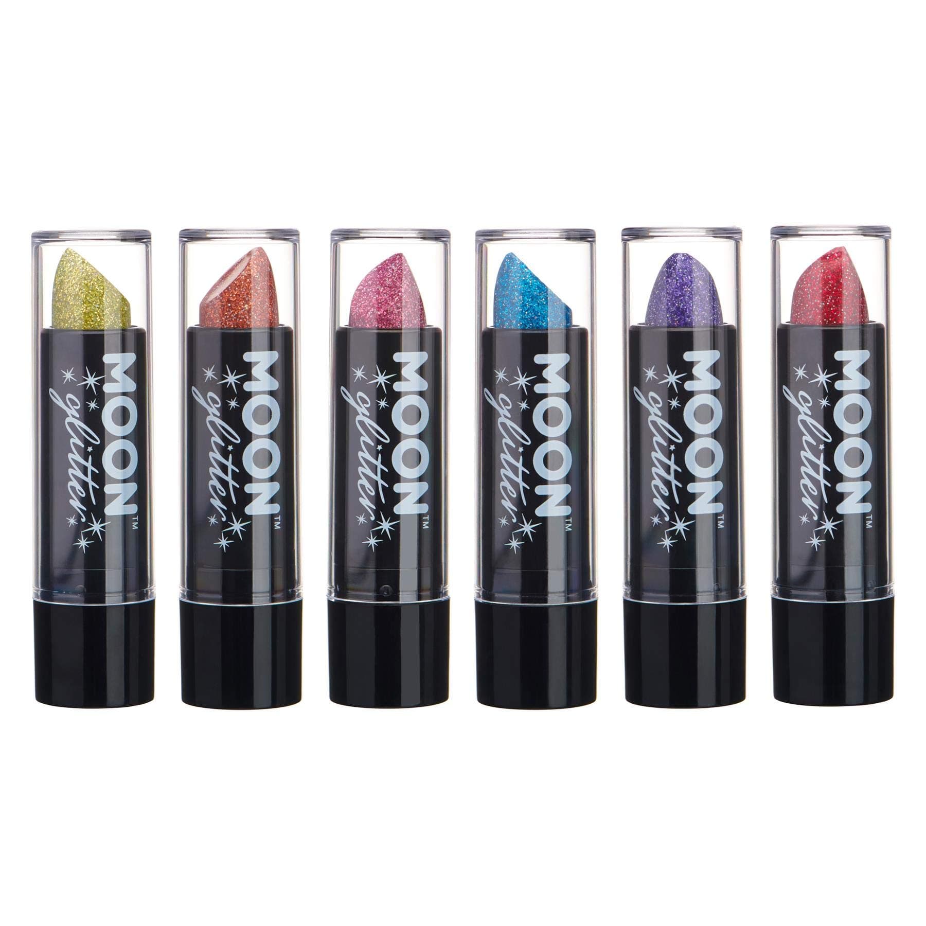 Holographic Glitter Lipstick by Moon Glitter - Set of 6 colours