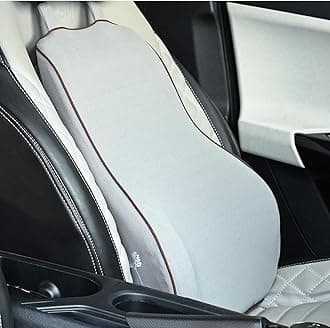 Grin Health Car Backrest Cushion with Lumbar Support for Back Pain, Orthopedic Car Seat Back Support for Long Drive Car Back Rest Support Memory Foam Car Pillow Lumbar Cushion (Grey)