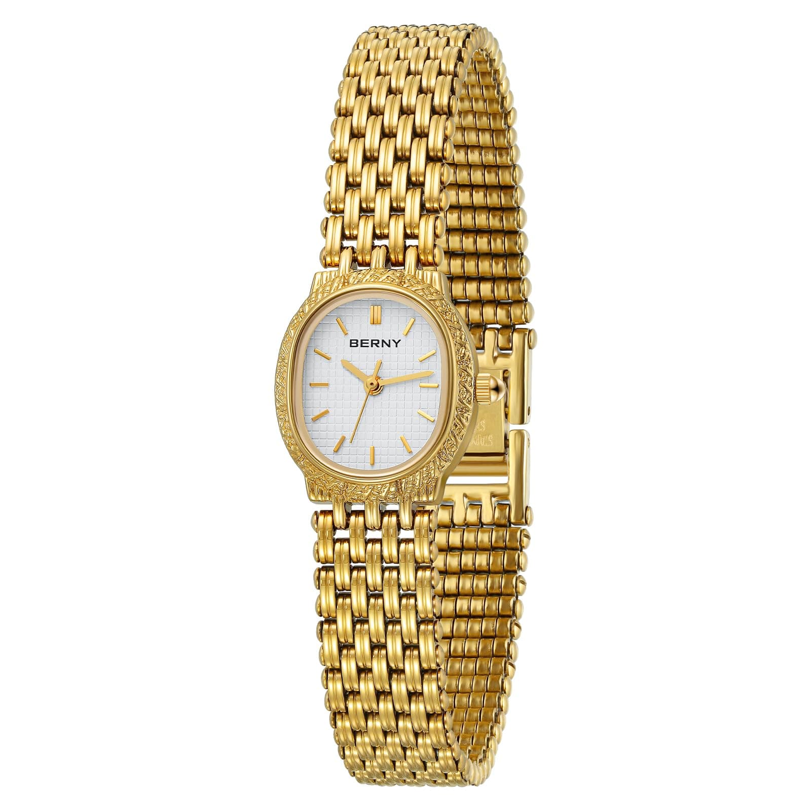Gold Watches for Women Oval Ladie's Small Watch Quartz Movement 3ATM Waterproof Female Wrist Watch Small and Exquisite Tools Included
