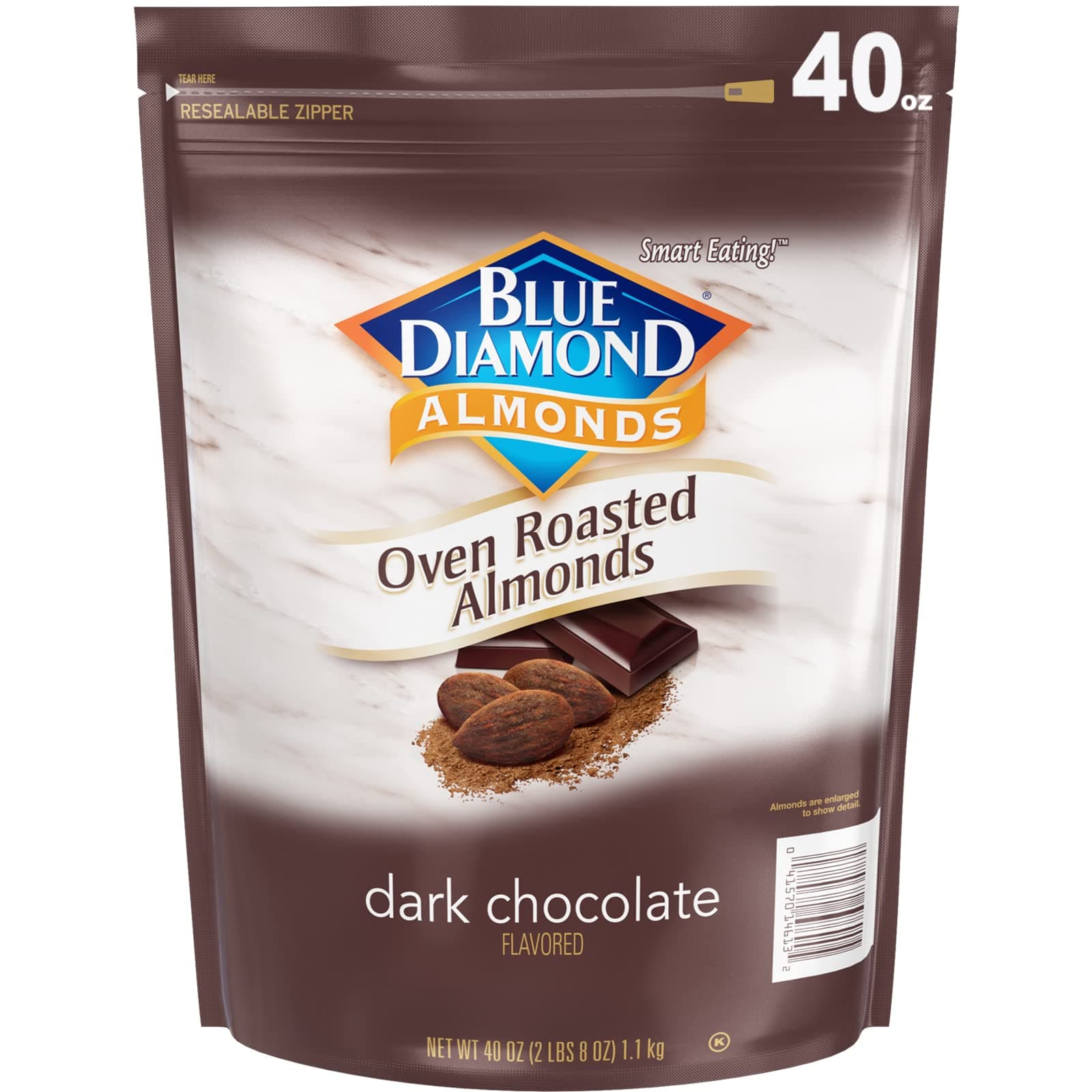 Oven Roasted Dark Chocolate Flavored Snack Nuts Perfect for Snacking, On-the-go, Lunches and More, 40 oz.