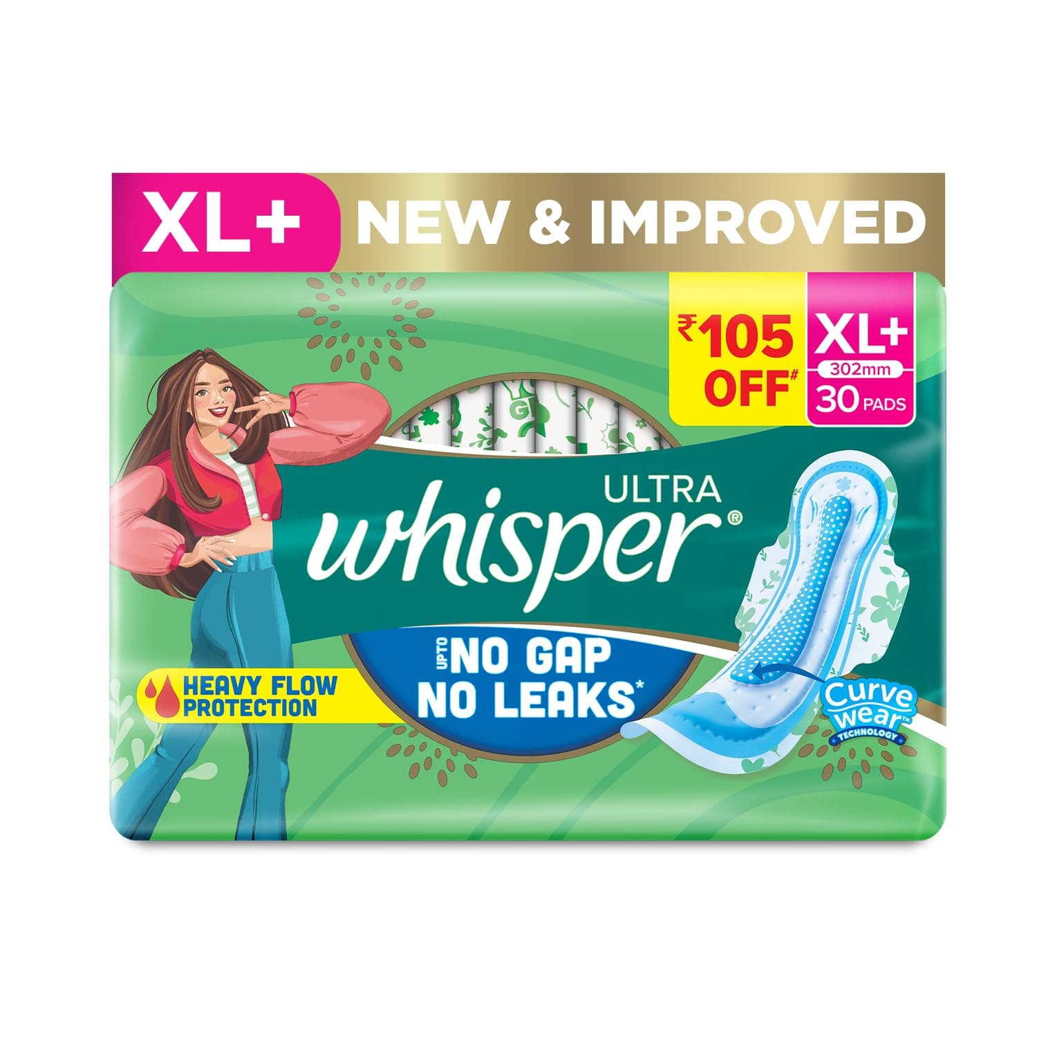 Ultra Clean Sanitary Pads - 30 Pieces (XL Plus)