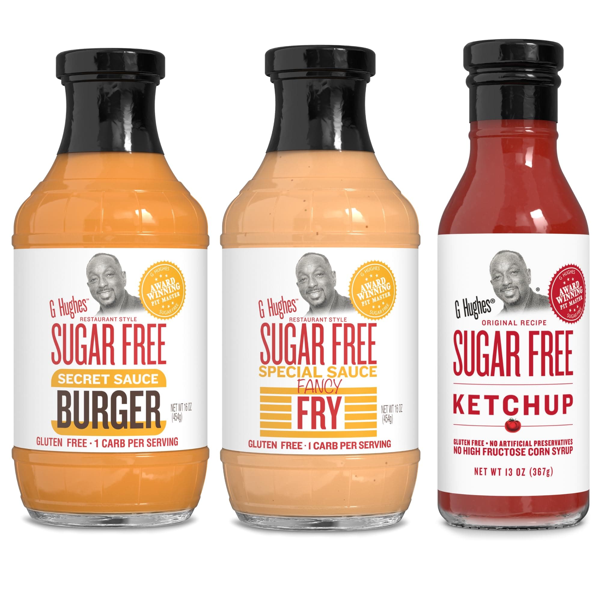 Sugar Free Burger Sauces Variety Pack - Special Sauce For Burgers & Fries, Gluten Sauces, No Secret Sauce, Fancy Fry Ketchup (3 Pack)