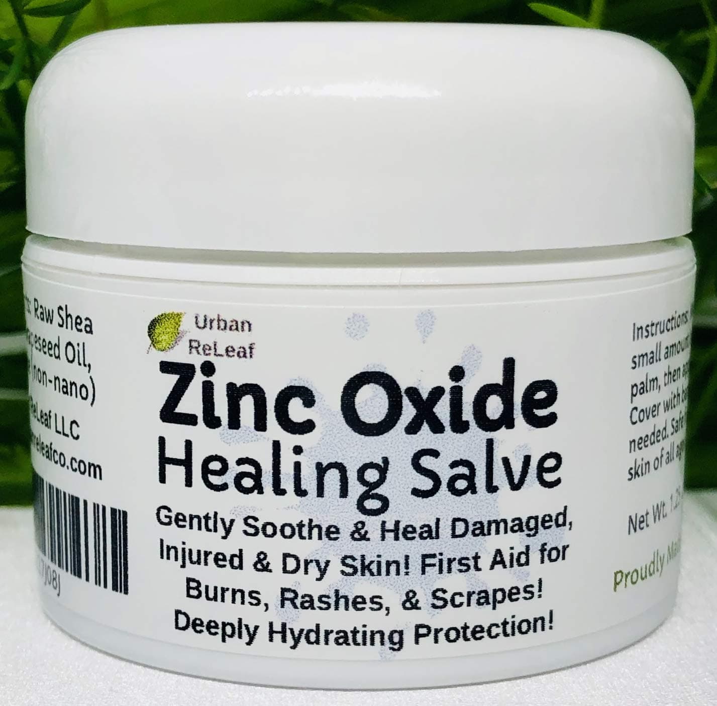 Zinc Oxide Salve ! Gently Soothe & Protect Damaged, Injured & Dry Skin! First Aid, Burns, Rashes, Scrapes! Deeply Hydrating Protection. 100% Natural! Calm delicate skin of all ages.