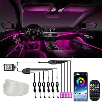 Car LED Lights Interior Light, 10 in 1 Car Ambient Lighting Kits with 315in Fiber Optic, APP Control, Car Accessories Multicolor RGB Neon Car LED Strip Lights with Music Sync Mode and DIY Mode