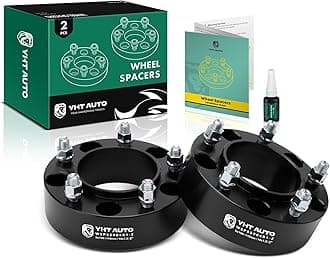 YHTAUTO5X150mm Wheel Spacers 2 inch Compatible with Toyota & Lexus Models, Tundra, Sequoia, LX470, LX570, 5x5.9 Tire Spacers w/ M14x1.5 & 12.9 Grade Studs, 110mm Hub Bore 5 Lug 2PCS