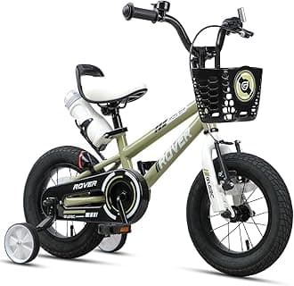 Glerc Rover Kids Bike, 12-18 Inch Boys Bike for 2-9 Years Old Children, Kids Bicycle with Water Bottle & Basket & Training Wheels, Multiple Colors
