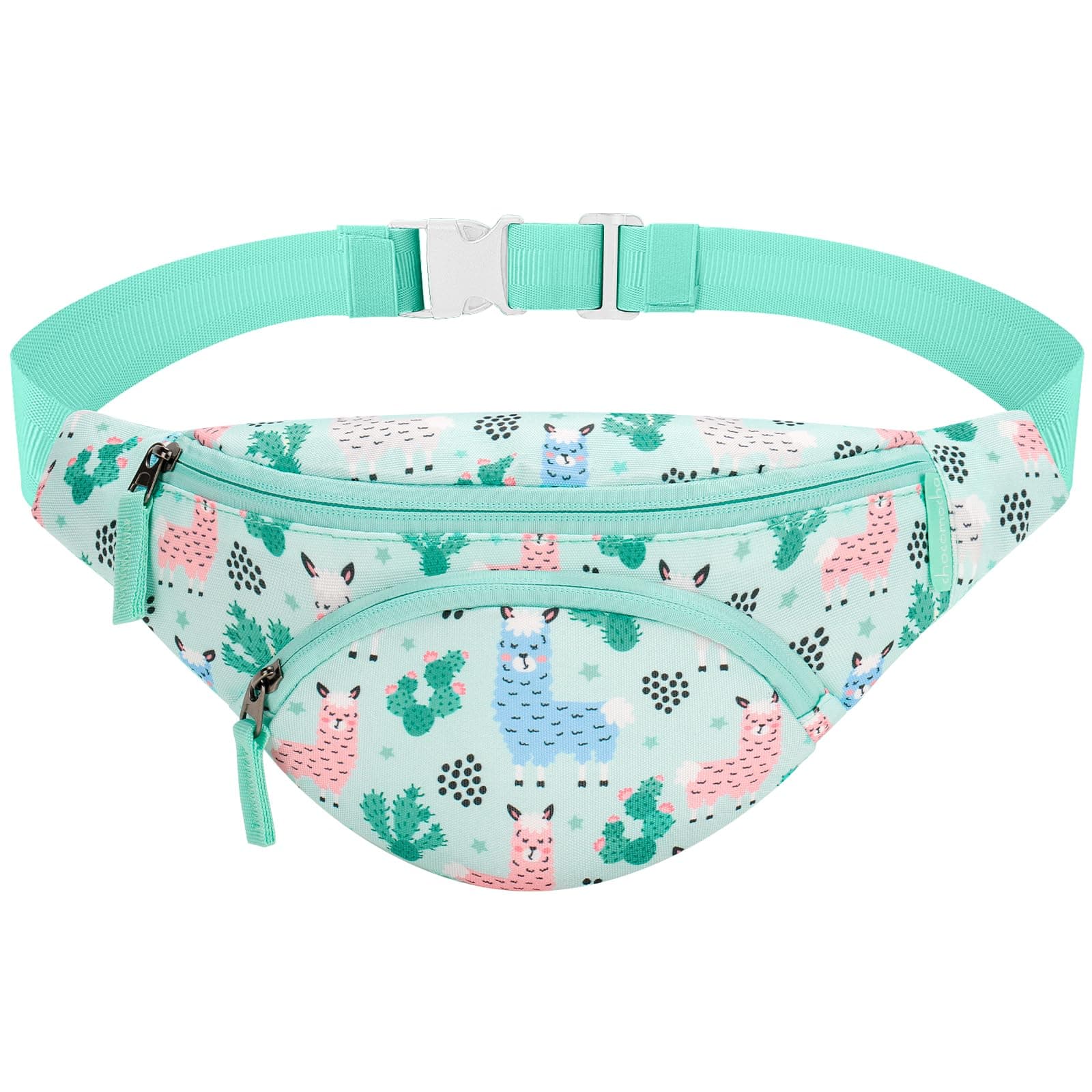 Choco Mocha Kids Fanny Pack Girls Llama Fanny Pack for Kids 6-8 8-12 Toddler Little Girls Fanny Pack 4-8 Children Waist Pack Kids Belt Bag for Girls Hip Pack age 5 6 7 8 9 Small Gift, Blue Alpaca
