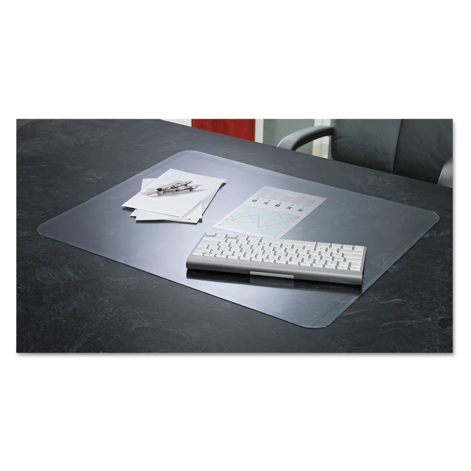 Artistic 60740MS KrystalView Desk Pad, 17 x 12, Matte Clear