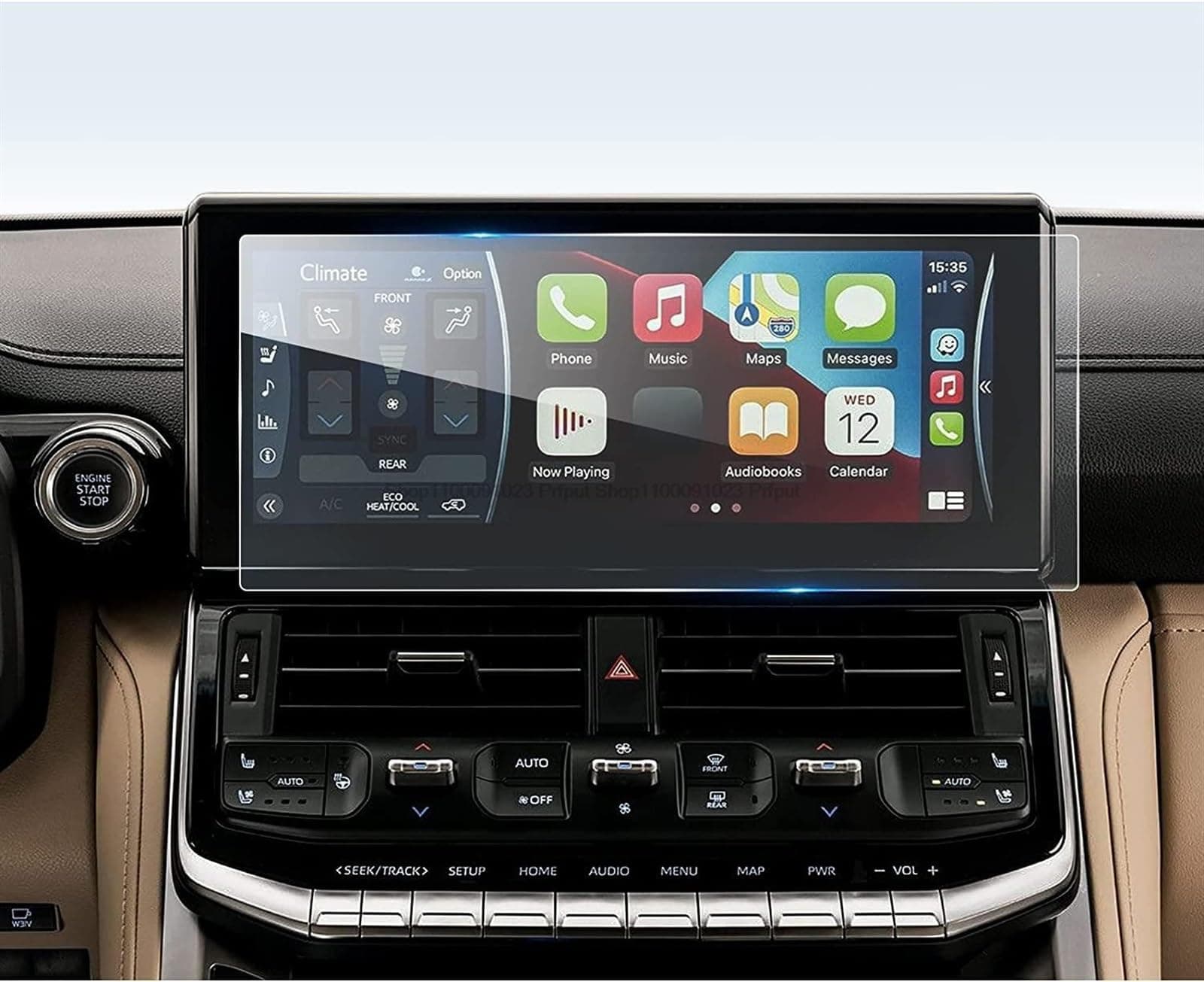 SHAARI Screen Protector Foils Compatible With Toyota For Land For Cruiser LC300 2022 12.3 Inch Screen Tempered Glass Car GPS Navigation Screen Protector Display Protective Film