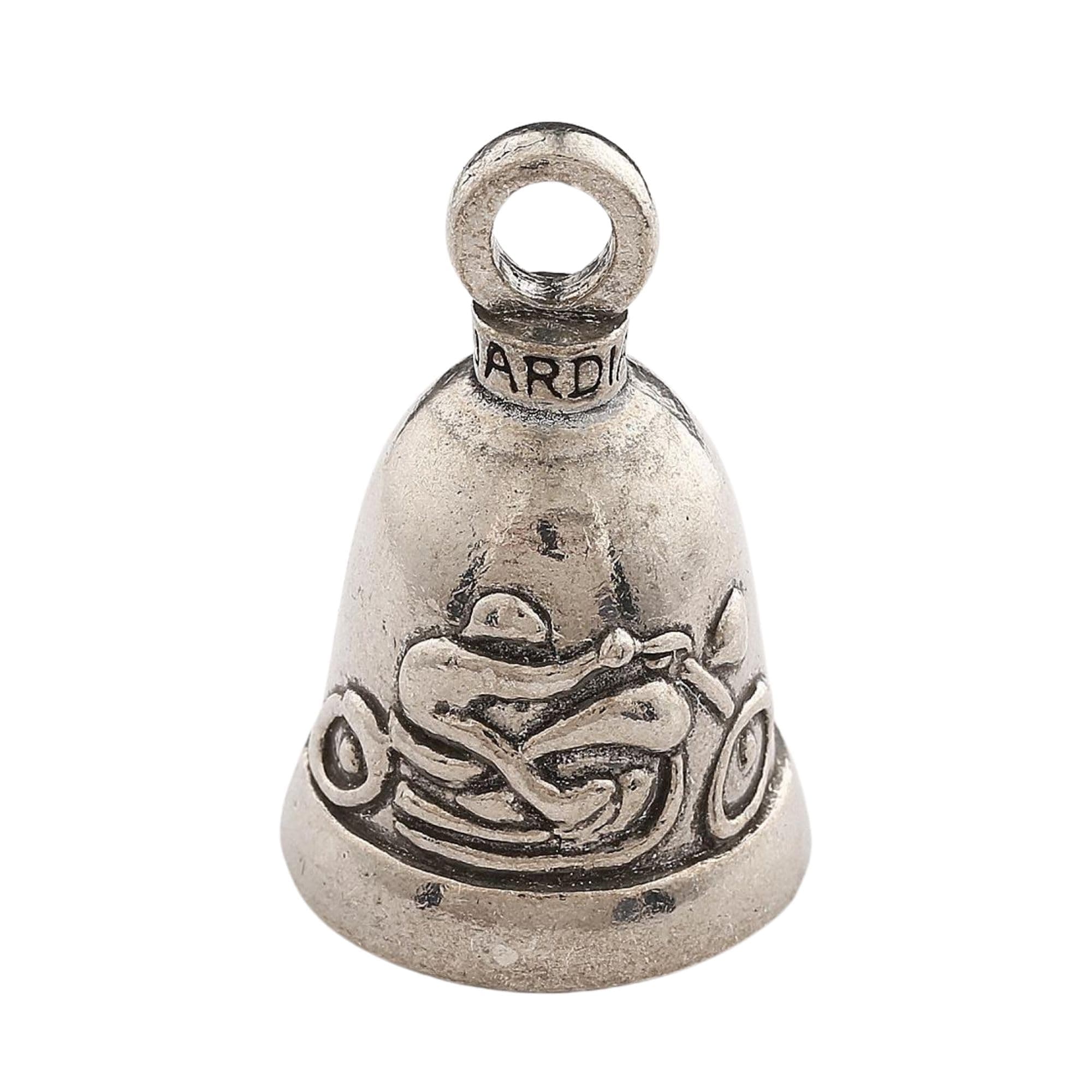 Guardian Bell Good Luck Bell w/Keyring & Black Velvet Gift Bag | Motorcycle Bell | Lead-Free Pewter | Made in USA