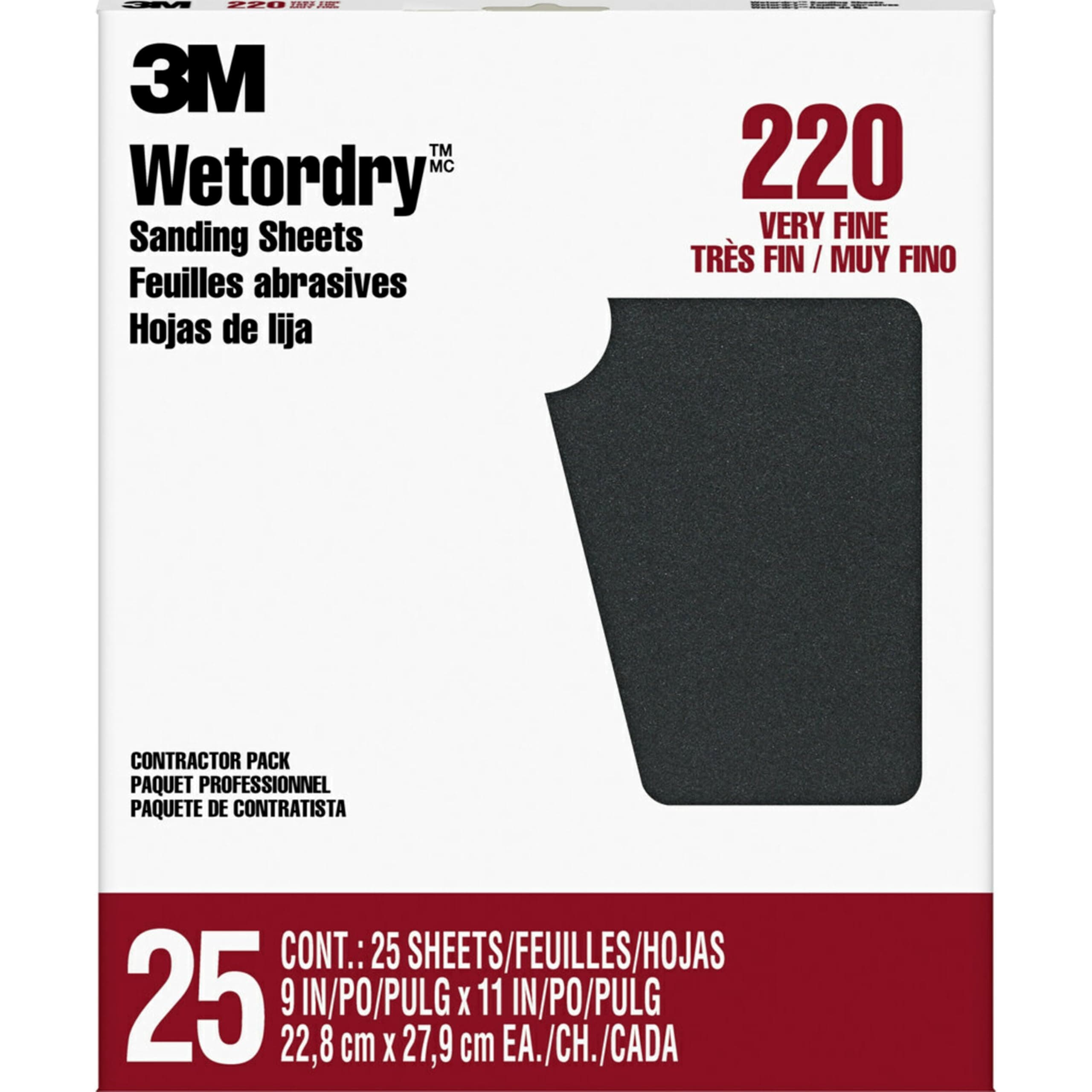 99422 Pro-pak Wet/dry Sandpaper 9"x11" , 220a Grit