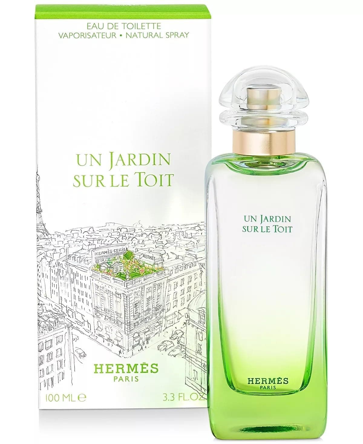 Hermes Un Jardin Sur Le Toit Eau De Toilette Spray for Women, 3.3 Ounce