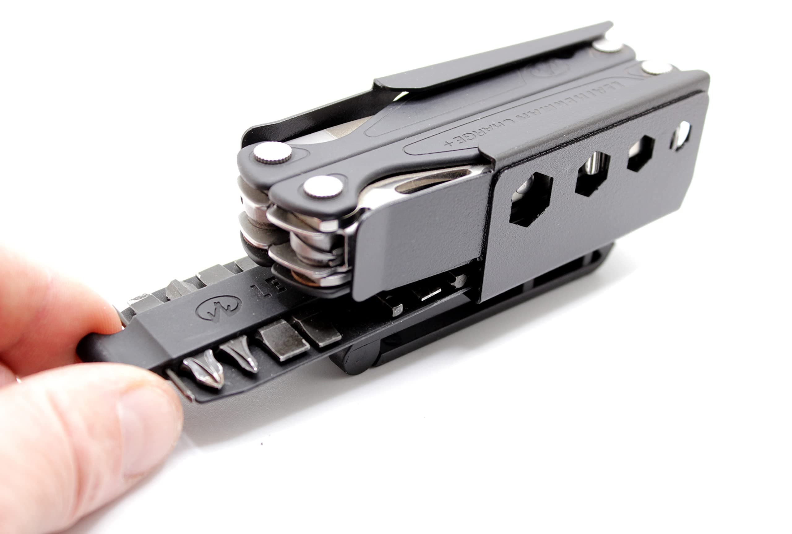 RAE Gear - Charge/Charge Plus Sheath with Bit Kit Attachment Holder Compatible with Leatherman Charge Universal Belt Size & ROTATABLE Belt Clip (Tool & BITS NOT Included)