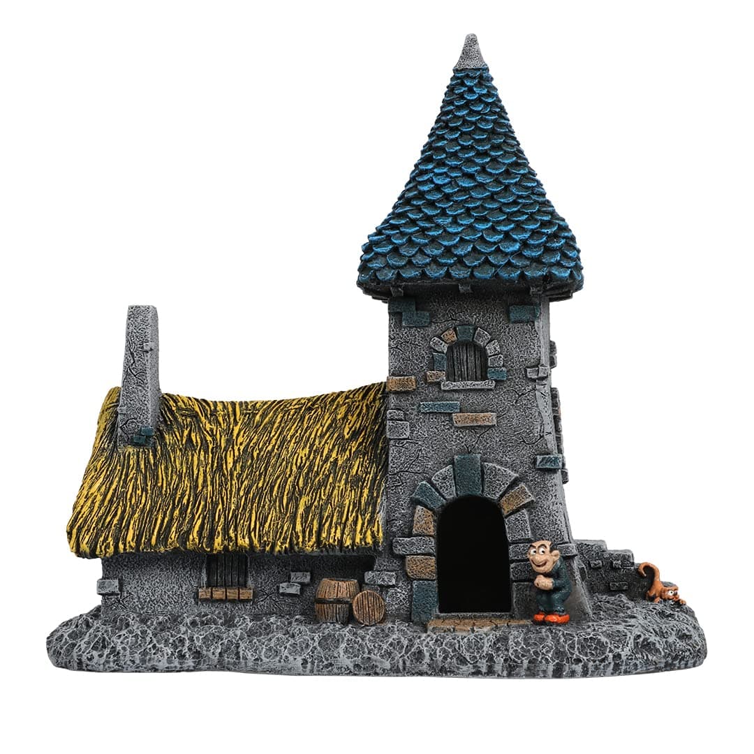 Aquadella, The Smurfs Forest House Gargamel, Highly Detailed and Made of Polyester Resin, Non-Toxic and pH Neutral, for Freshwater and Saltwater Aquariums