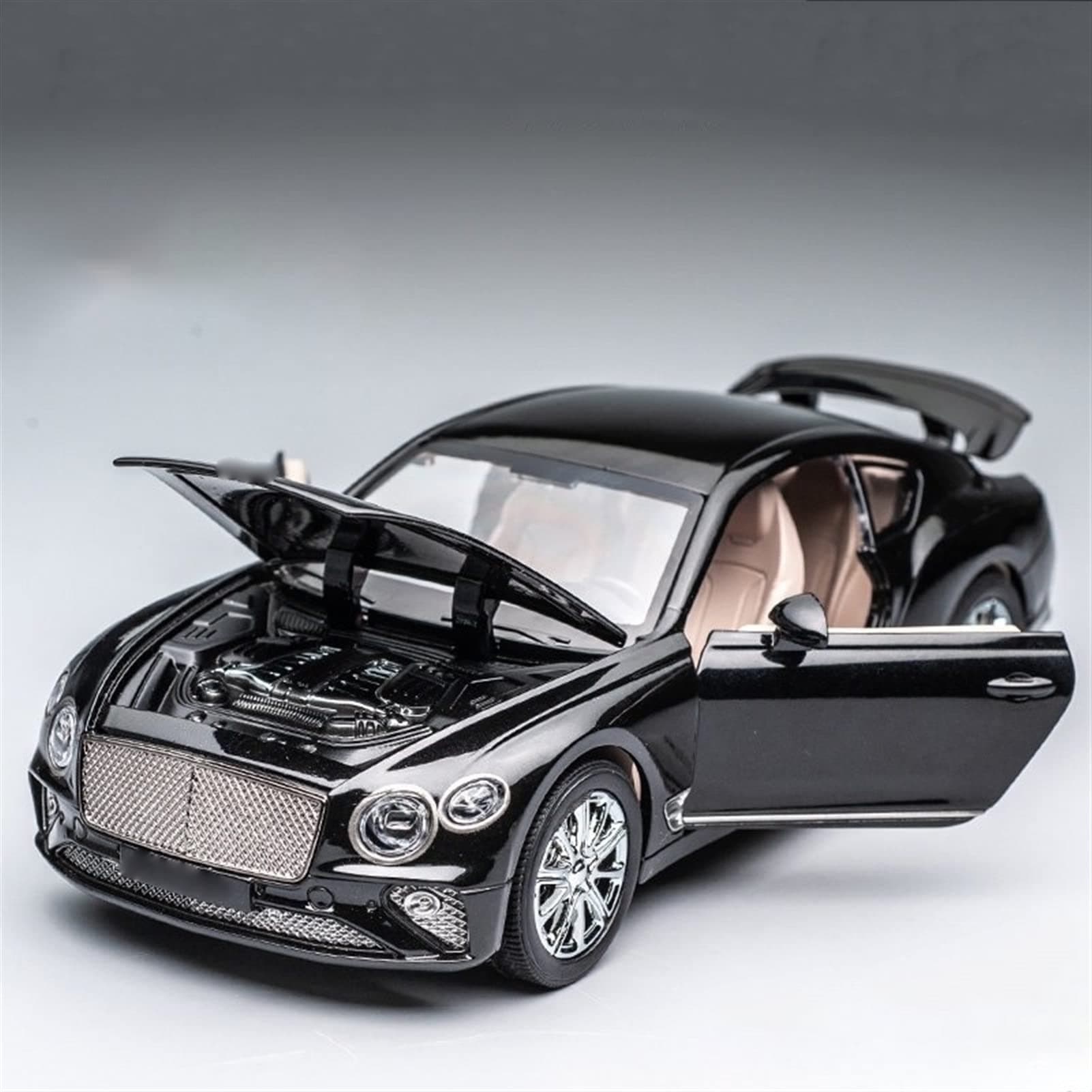 YBSM Diecast Car High Simulation Diecast Alloy Car Model Sound Light Toy Kid Birthday Present 1:24 For Bentley For Continental GT (Color : Black)