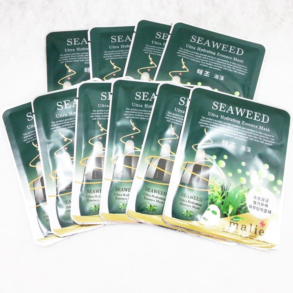 Korean Cosmetics Malie SeaWeed Hydrating Essence Face Mask 10Sheet