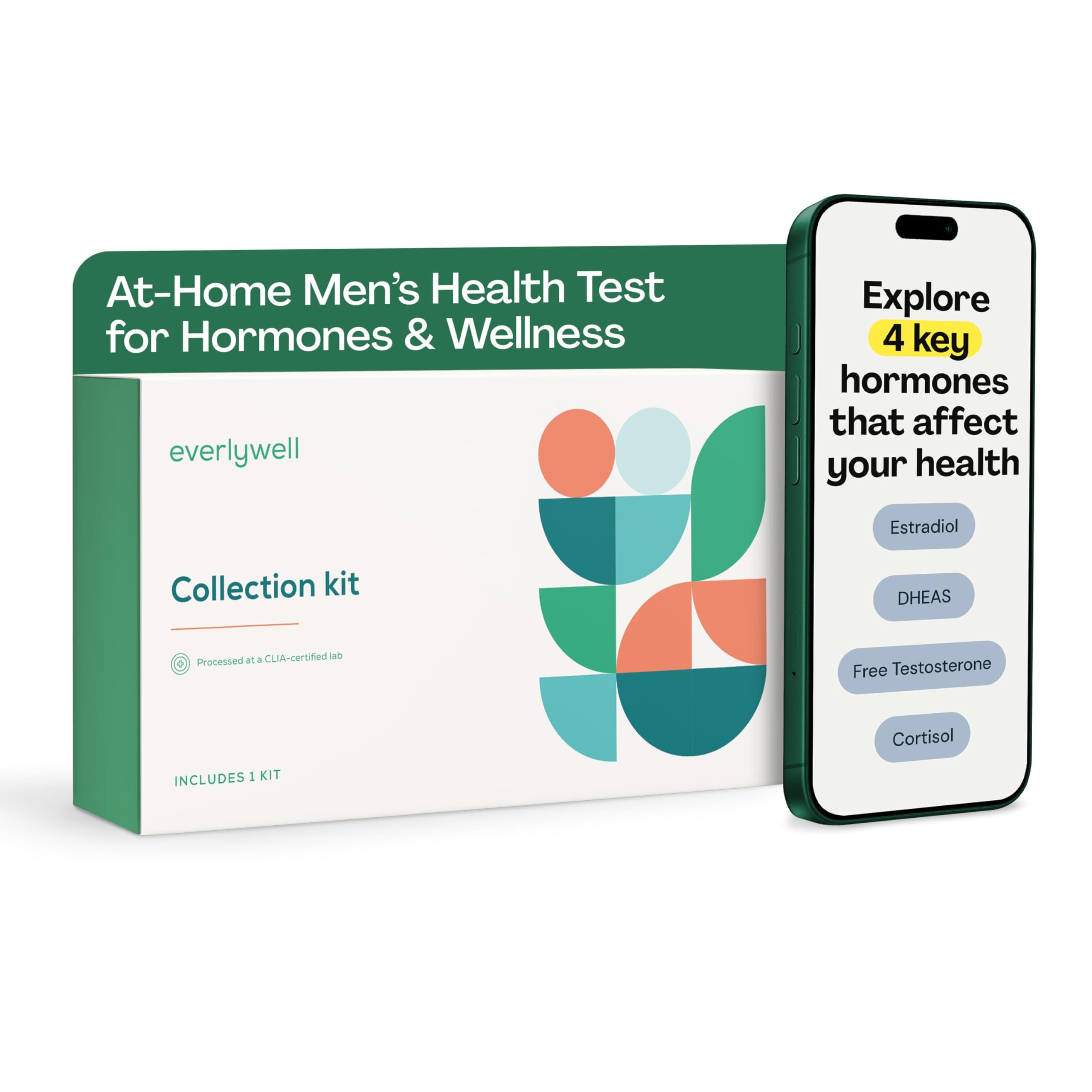 - Everlywell At-Home Men's Health Test Collection Kit, Measures 4 Key Hormones in Men for Accurate Results from a CLIA-Certified Lab Within Days, Ages 18 Plus