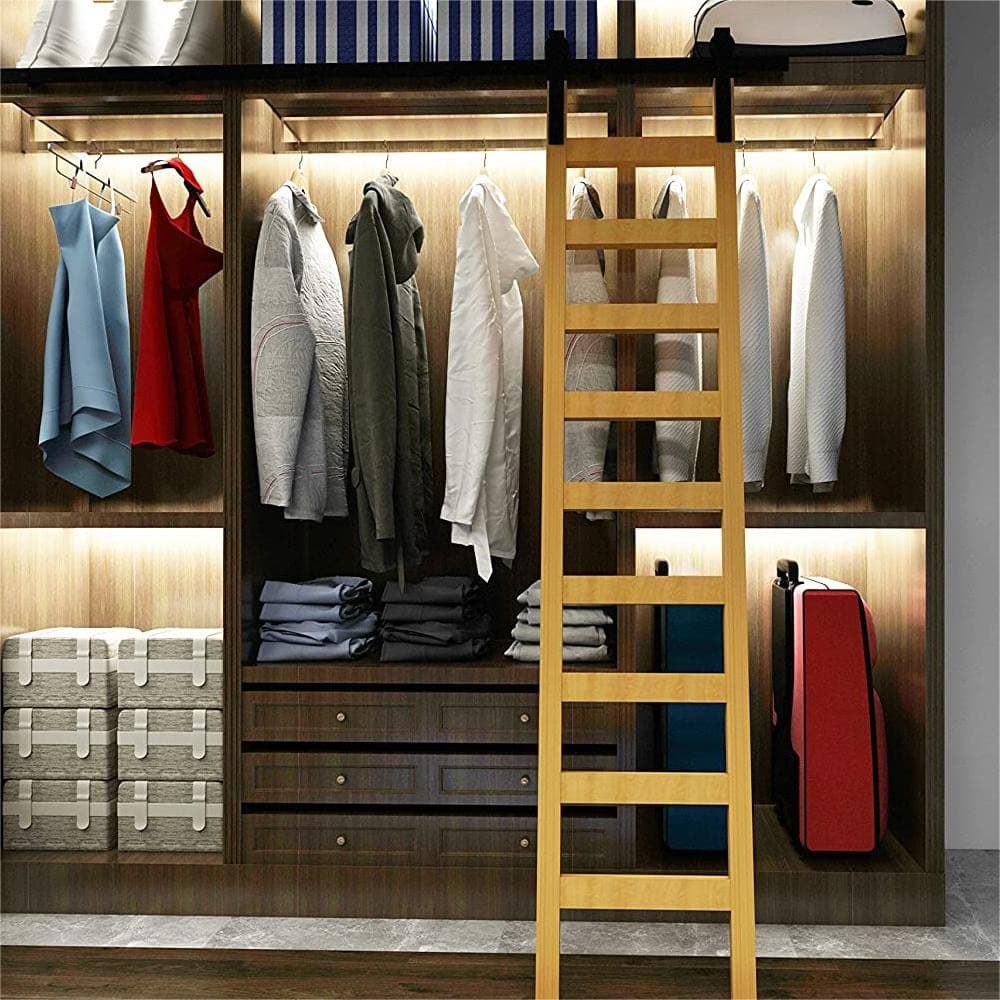 Rolling Ladder Hardware Library Sliding Ladder Hardware Kit 12FT(2 * 1830mm) Track/Rail(No Ladder)