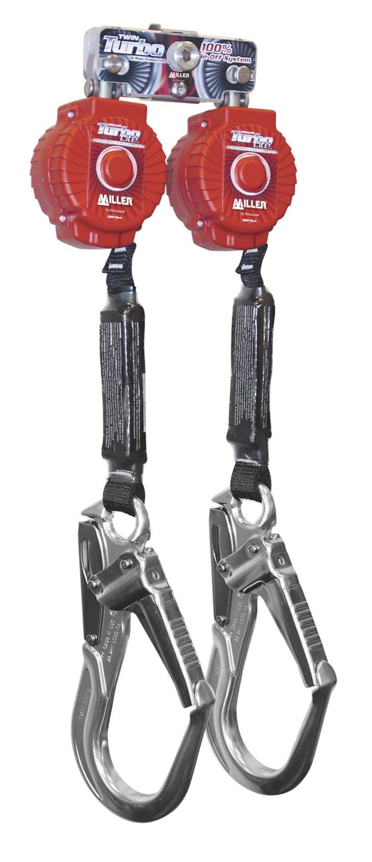Honeywell Home Miller Twin Turbo 6-Foot Fall Protection System with D-Ring Connector and Aluminum Locking Rebar Hooks (MFLB-12-Z7/6FT)