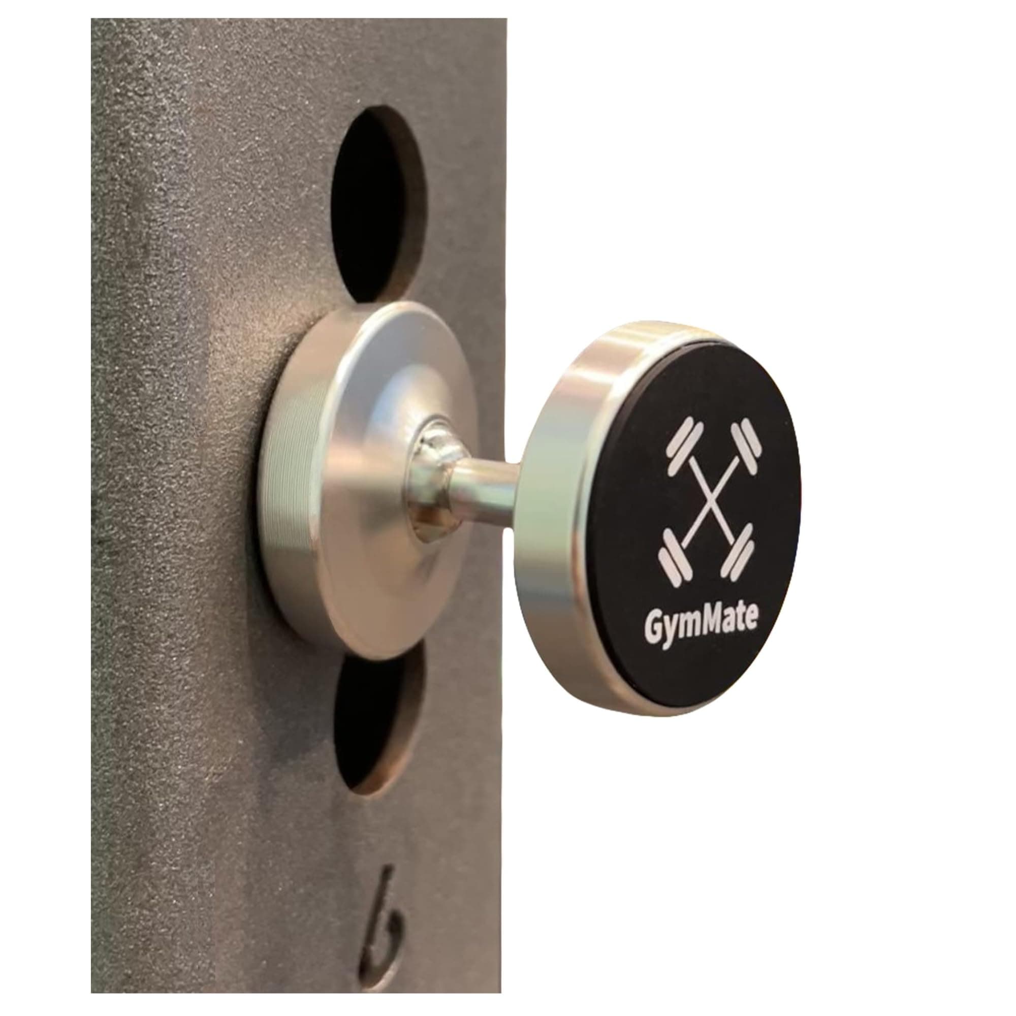 Gym Mate Dual Magnetic Smartphone Mount & Holder. Attaches Magnetically To Metal Surface. Shoot Hands-Free Videos While Working Out. Strong Joints And Magnets. Compact Size.