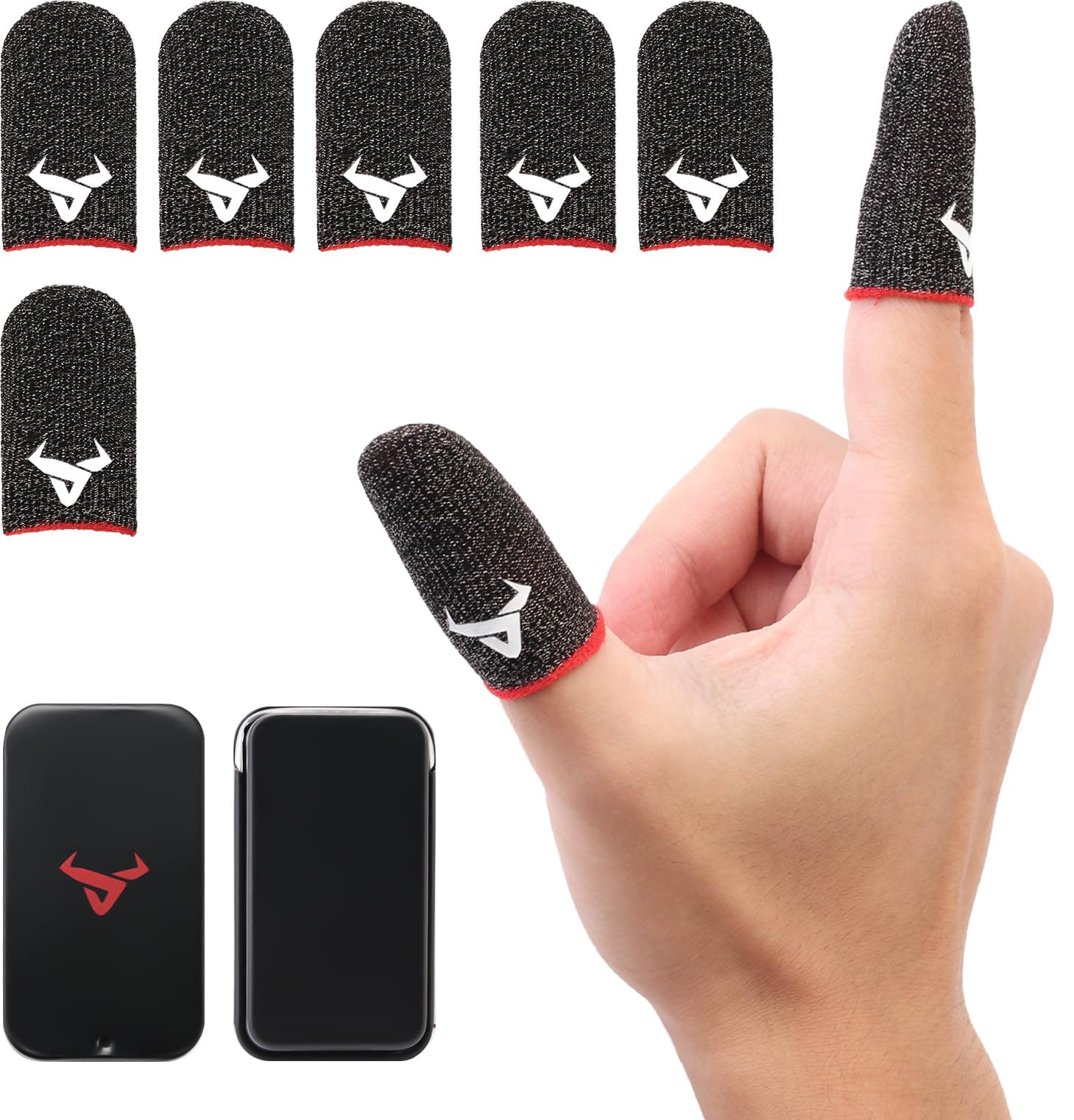 Finger Sleeves for Gaming,Thumb Sleeves for Mobile Gaming,Anti Sweat,Ultra Thin,0.3mm Silver Fiber,Suitable for Most Gamers,Gaming Finger Gloves for PUBG COD Dedales Gamer,Covers